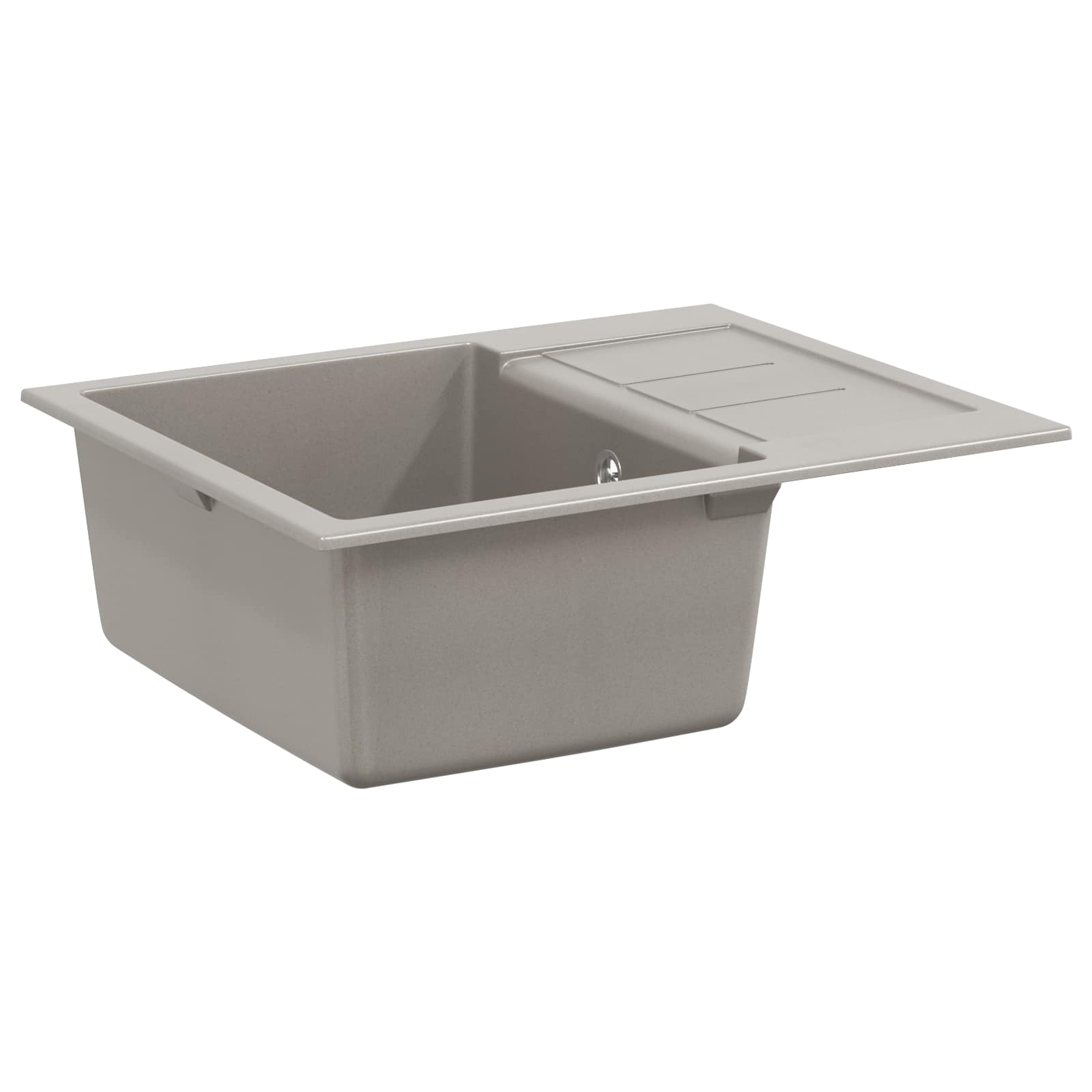 Waschbecken Grau 620 x 500 mm 80% Quarz und 20% Harz
