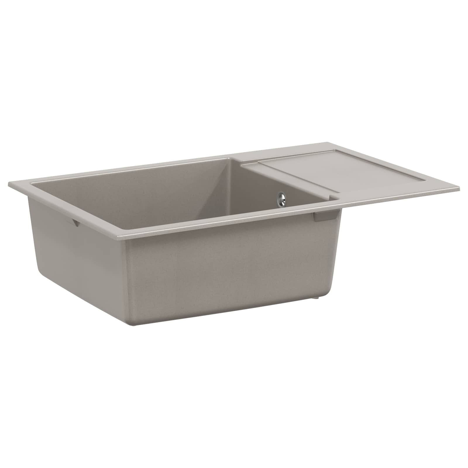 Waschbecken Grau 780 x 500 mm 80% Quarz und 20% Harz