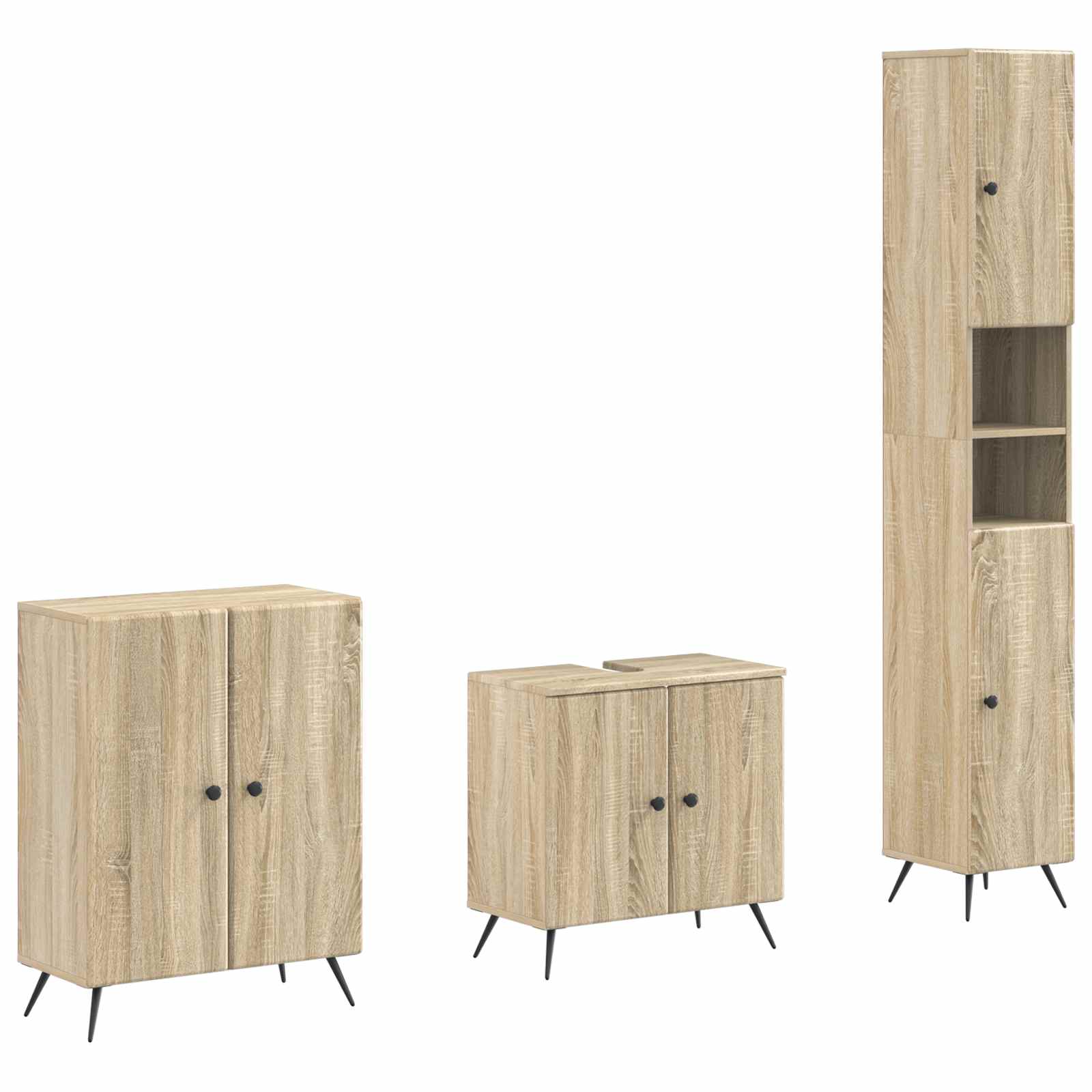 3-teiliges Badezimmer-Schranksystem BREDA Sonoma-Eiche