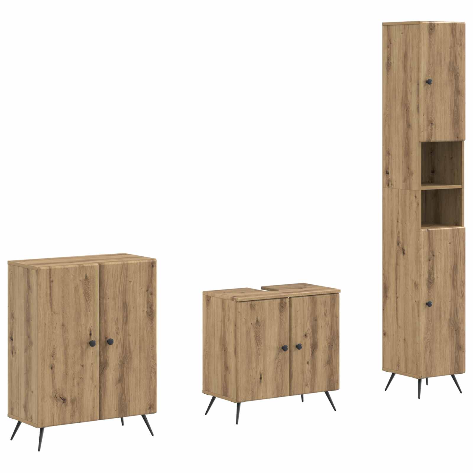3-teiliges Badezimmer-Schranksystem BREDA Artisan-Eiche