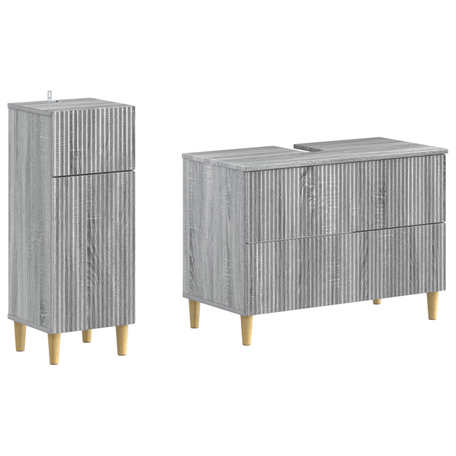 2-teiliges Badezimmer Schrank Set ARNHEM Sonoma-Grau