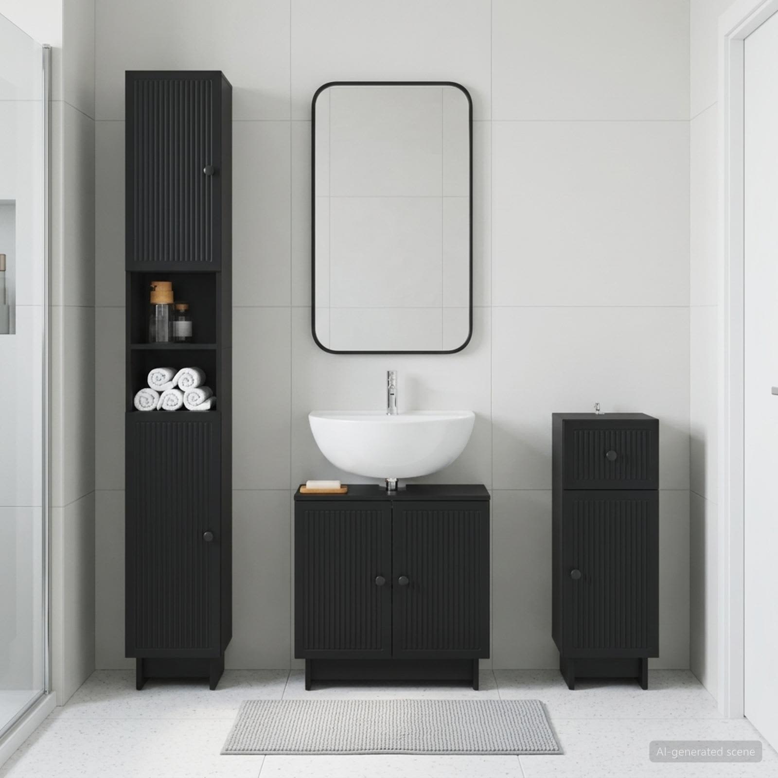3-teiliges Badezimmer-Schranksystem EDE Holzwerkstoff