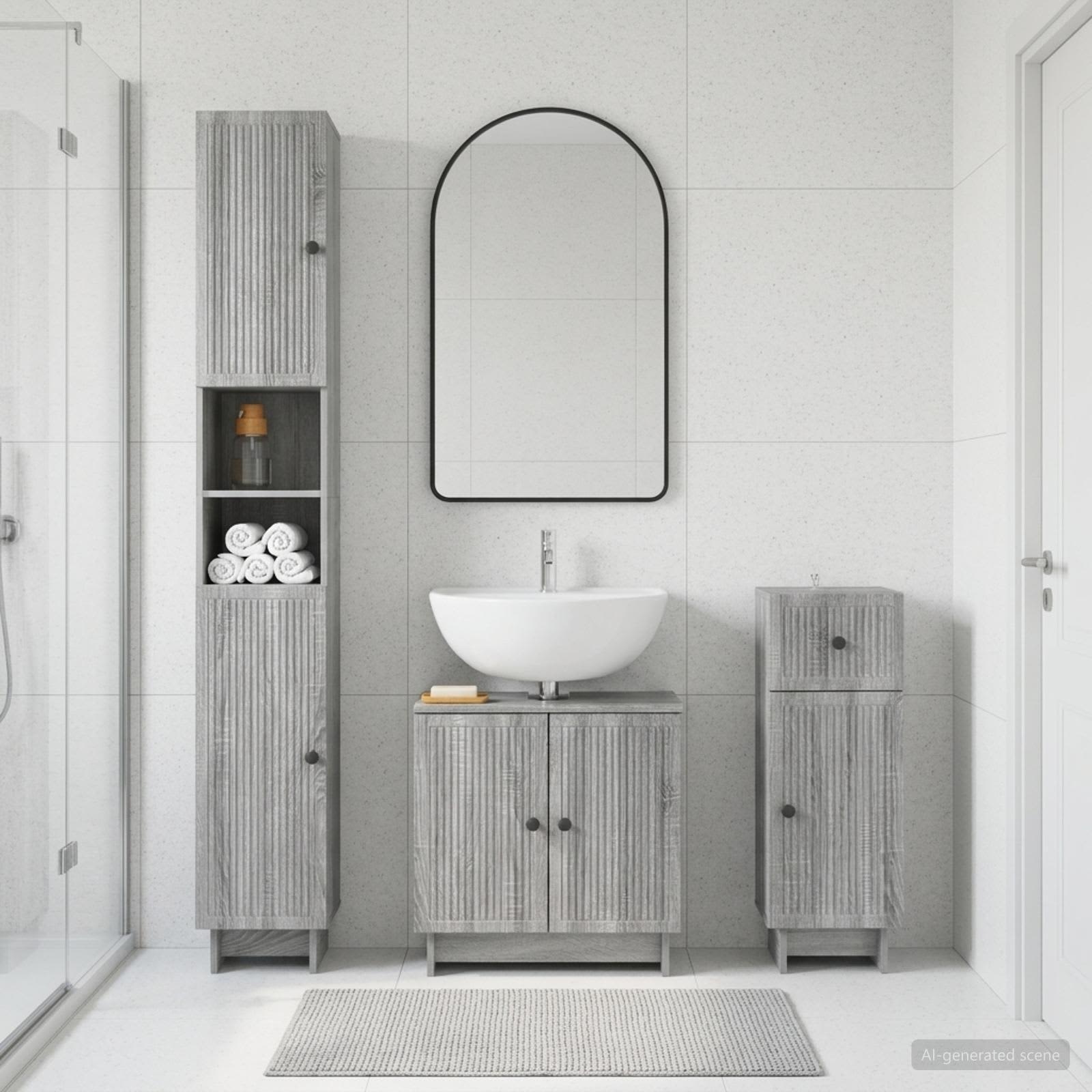 3-teiliges Badezimmer-Schranksystem EDE Holzwerkstoff