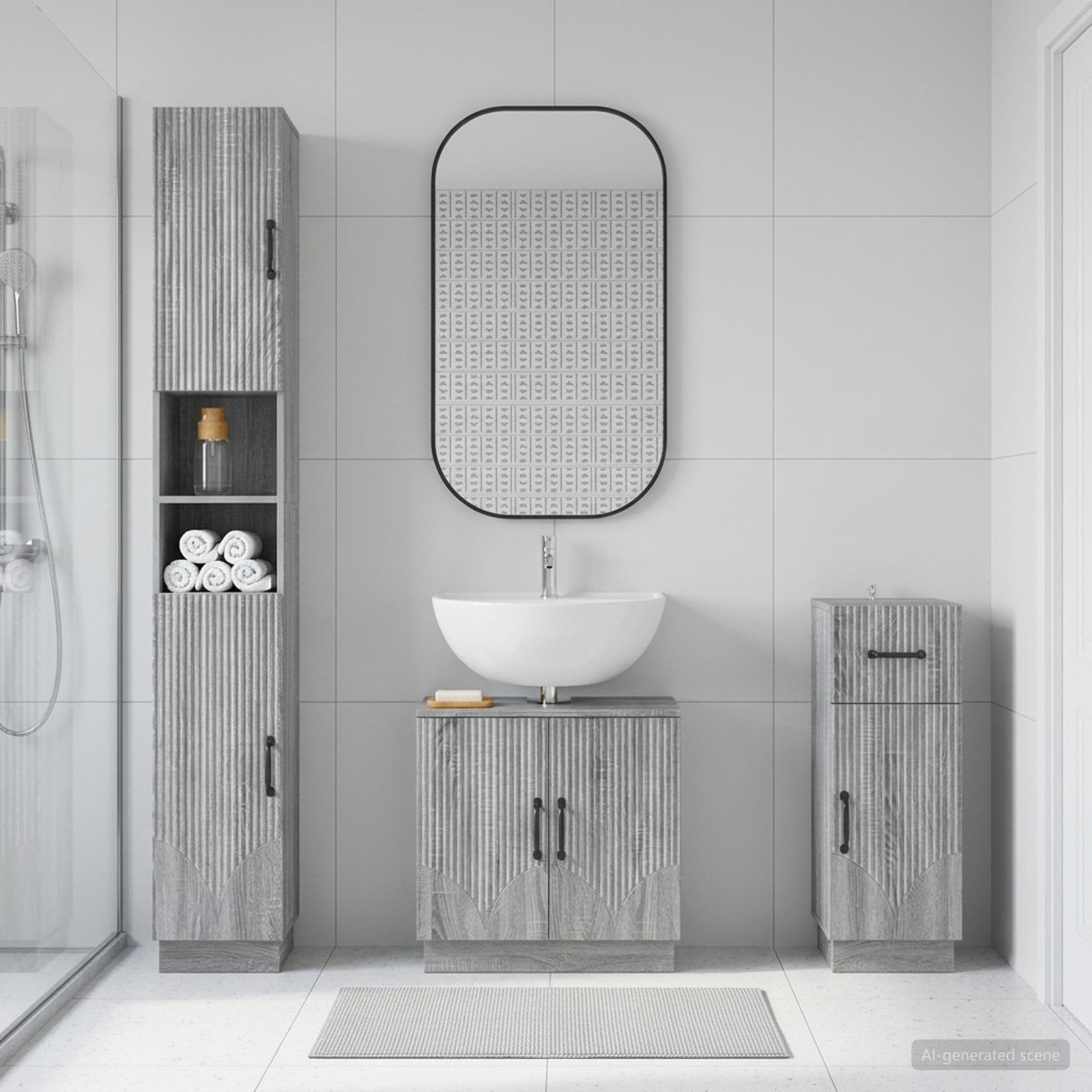 3-teiliges Badezimmer-Schranksystem HOORN Holzwerkstoff