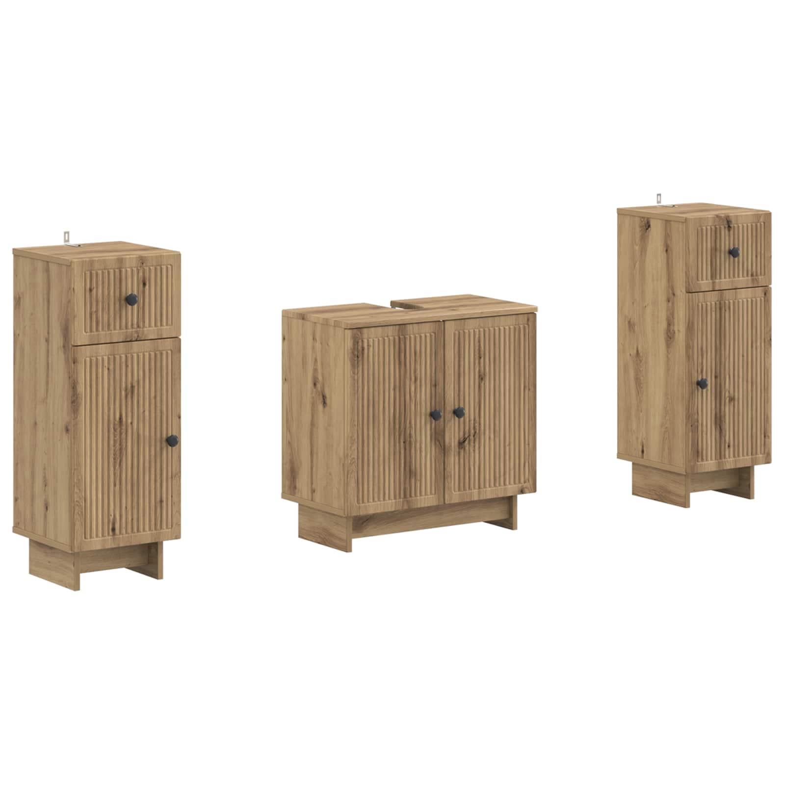 2-teiliges Badezimmer Schrank Set EDE Artisan-Eiche
