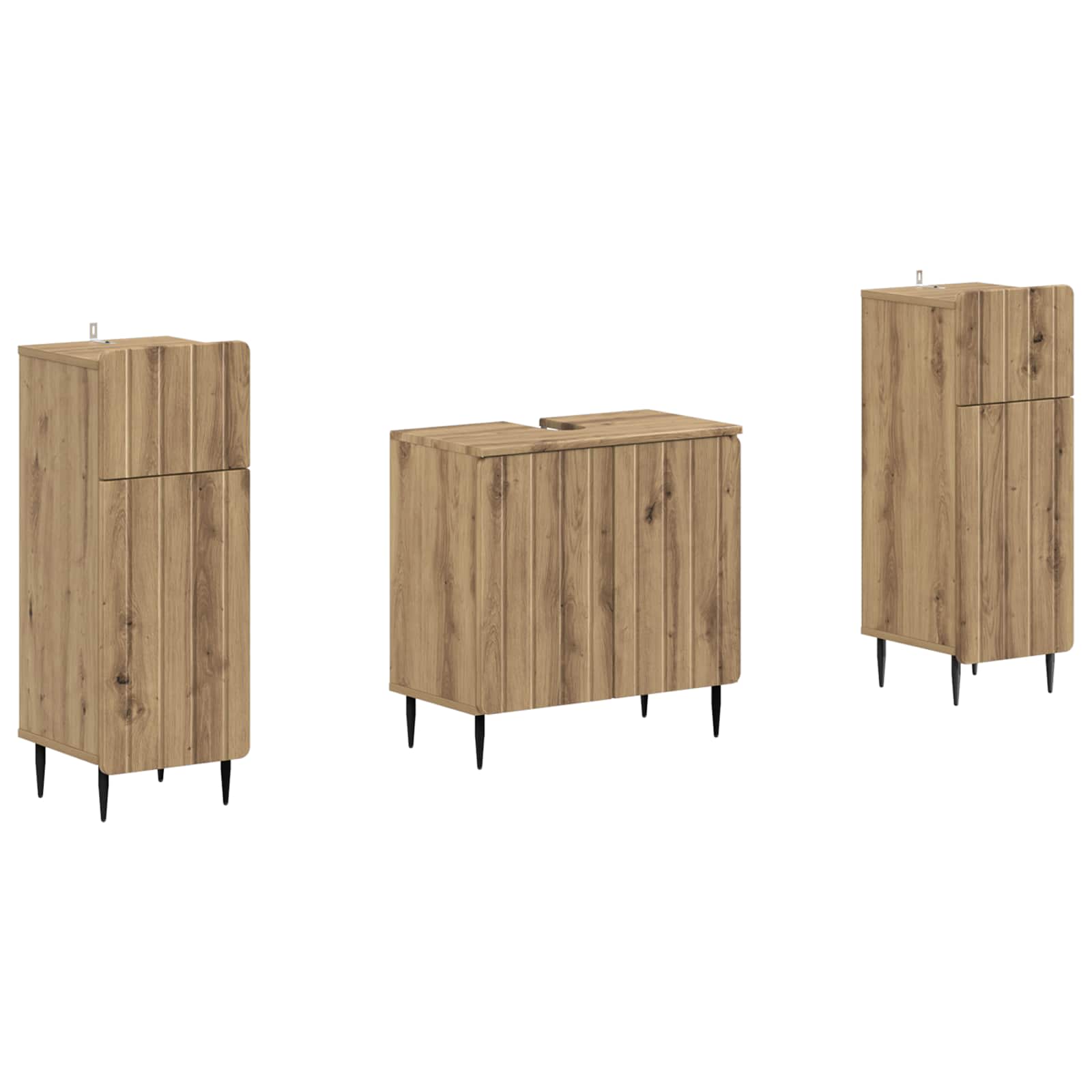 2-teiliges Badezimmer Schrank Set ZWOLLE Artisan-Eiche