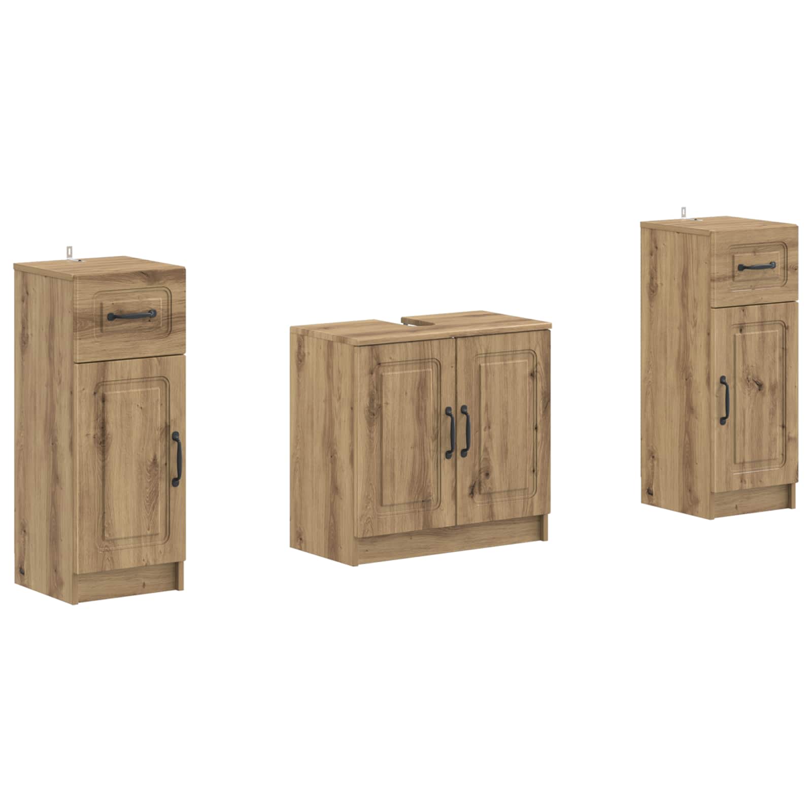 2-teiliges Badezimmer Schrank Set UTRECHT Artisan-Eiche