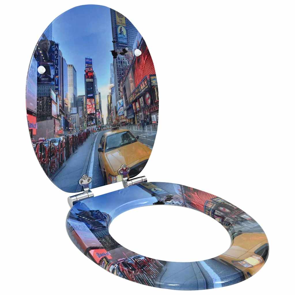 Soft-Close Toilet Seat Mehrfarbig 44 x 38 cm MDF-Platte