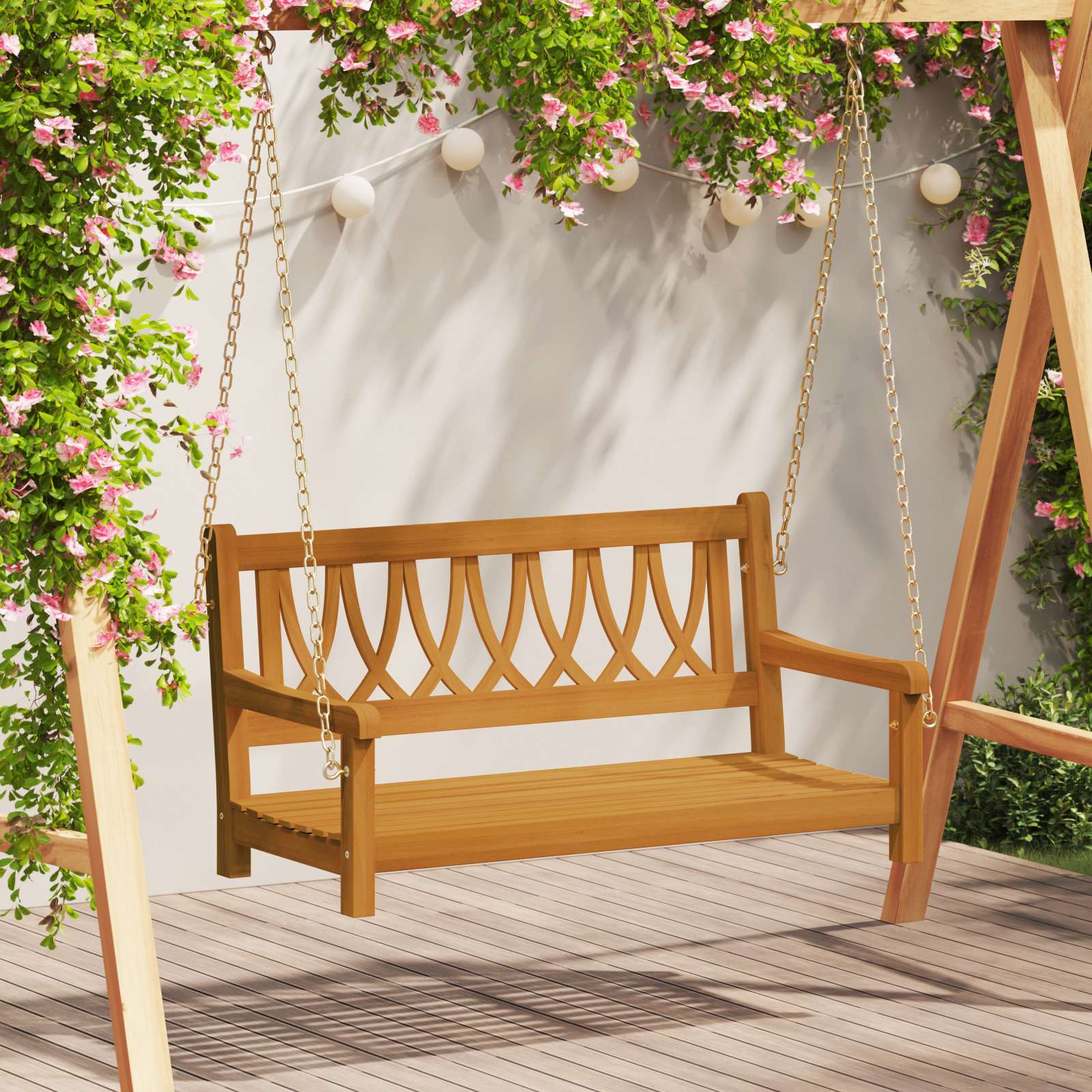 Gartenschaukelbank 2 -Seater 110 x 56 x 58 cm Massivholz Akazie