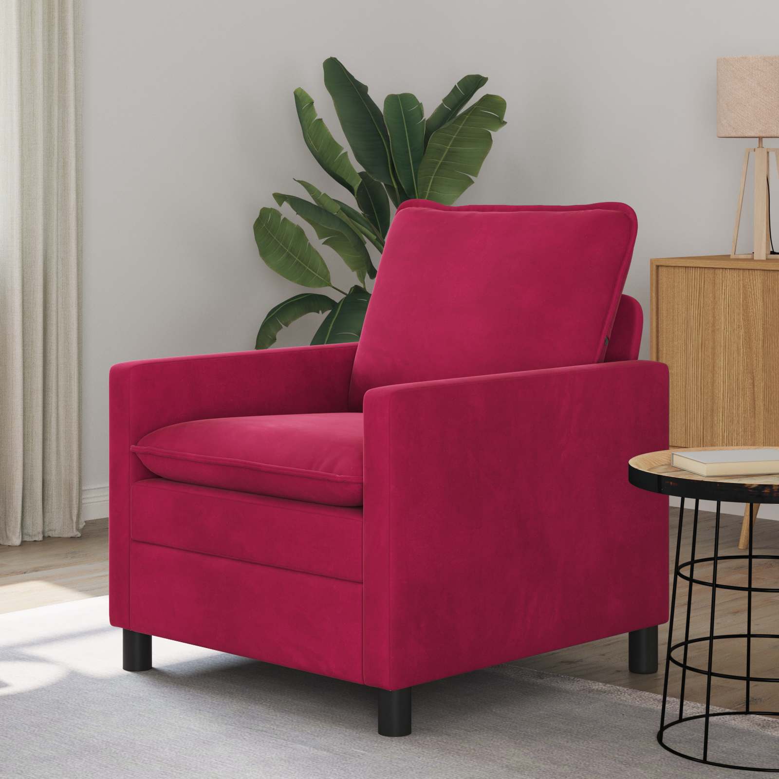 Sofa Weinrot Samt