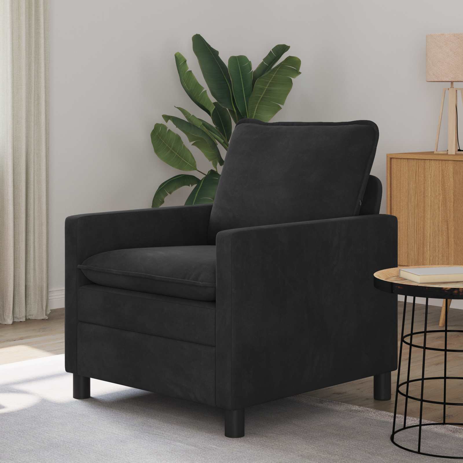 Sofa Schwarz Samt