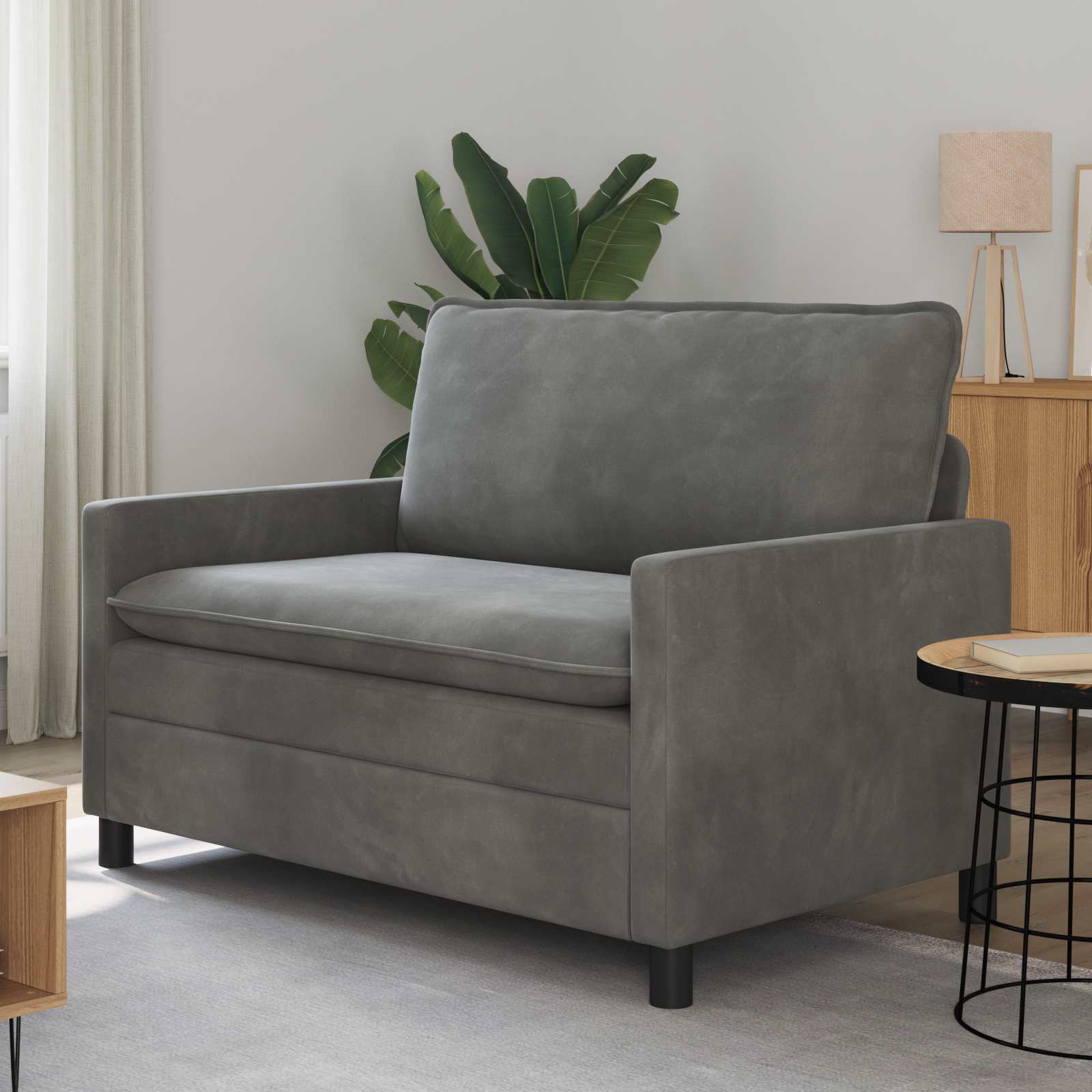 Sofa Dunkelgrau 76 x 81 x 87.5 cm Samt