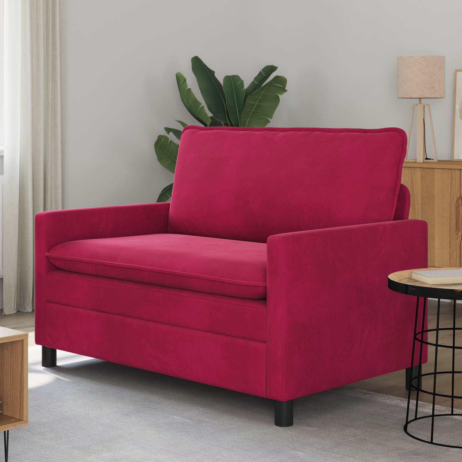 Sofa Weinrot 76 x 81 x 87.5 cm Samt