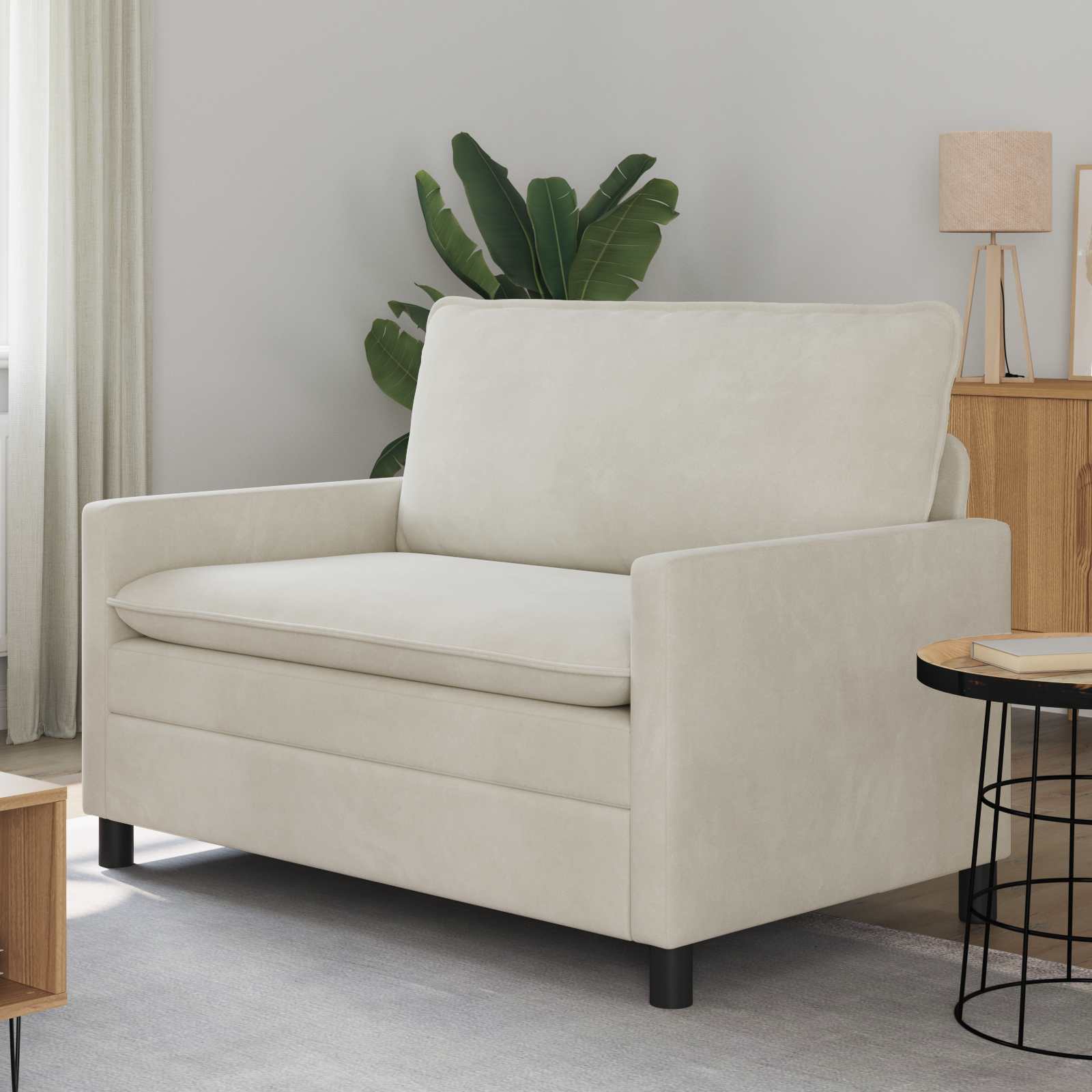 Sofa Creme 76 x 81 x 87.5 cm Samt