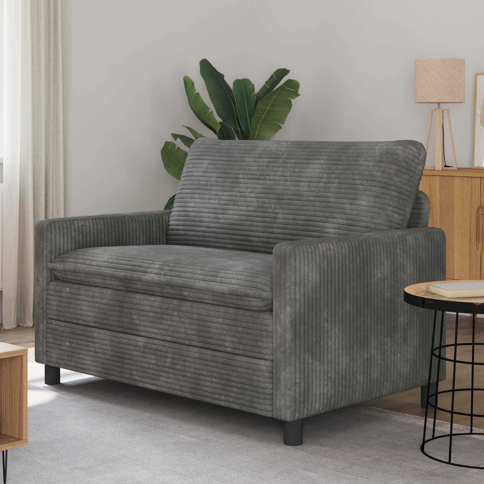 Sofa Hellgrau 126 x 81 x 87,5 cm Polyester