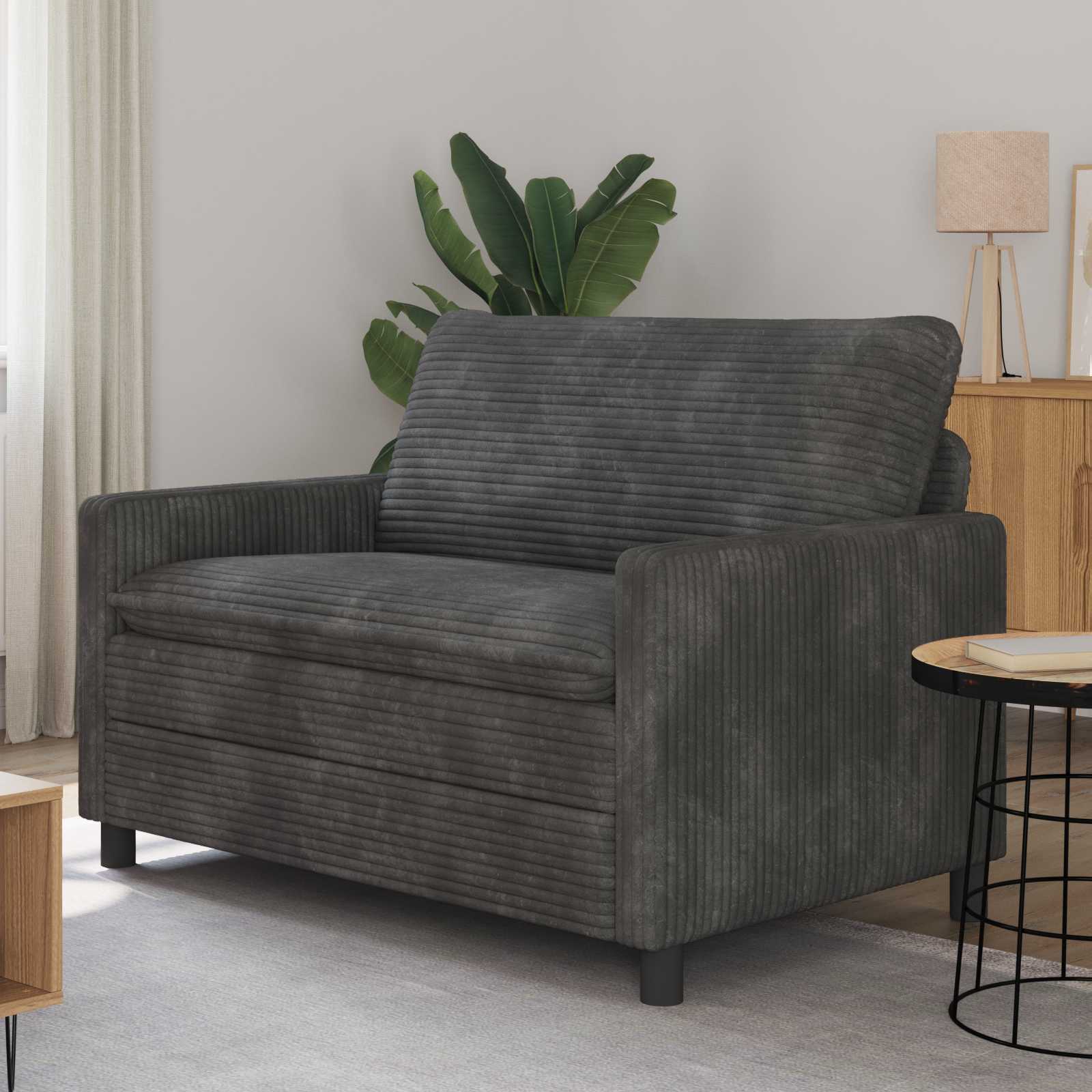 Sofa Dunkelgrau 126 x 81 x 87,5 cm Polyester