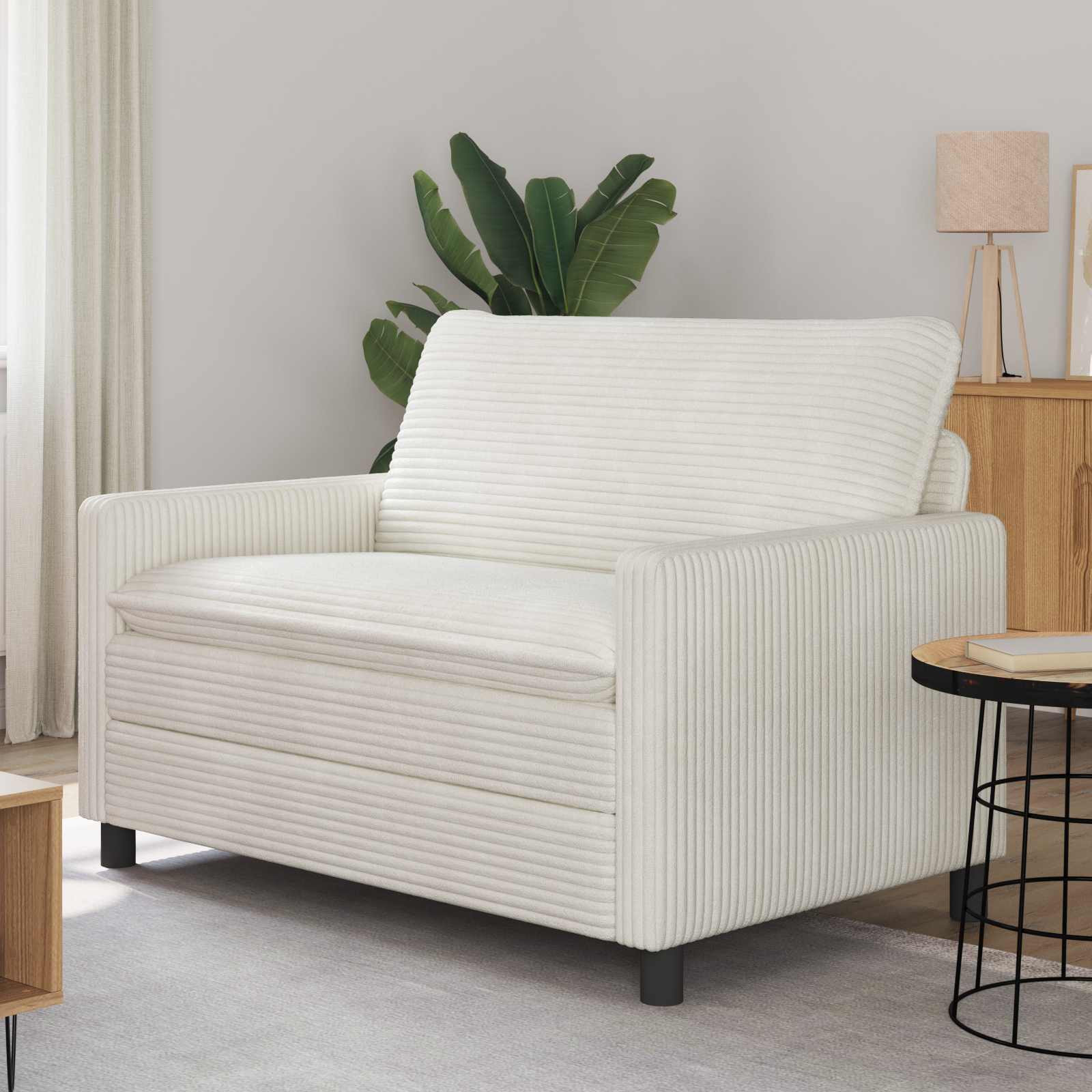 Sofa Creme 126 x 81 x 87,5 cm Polyester
