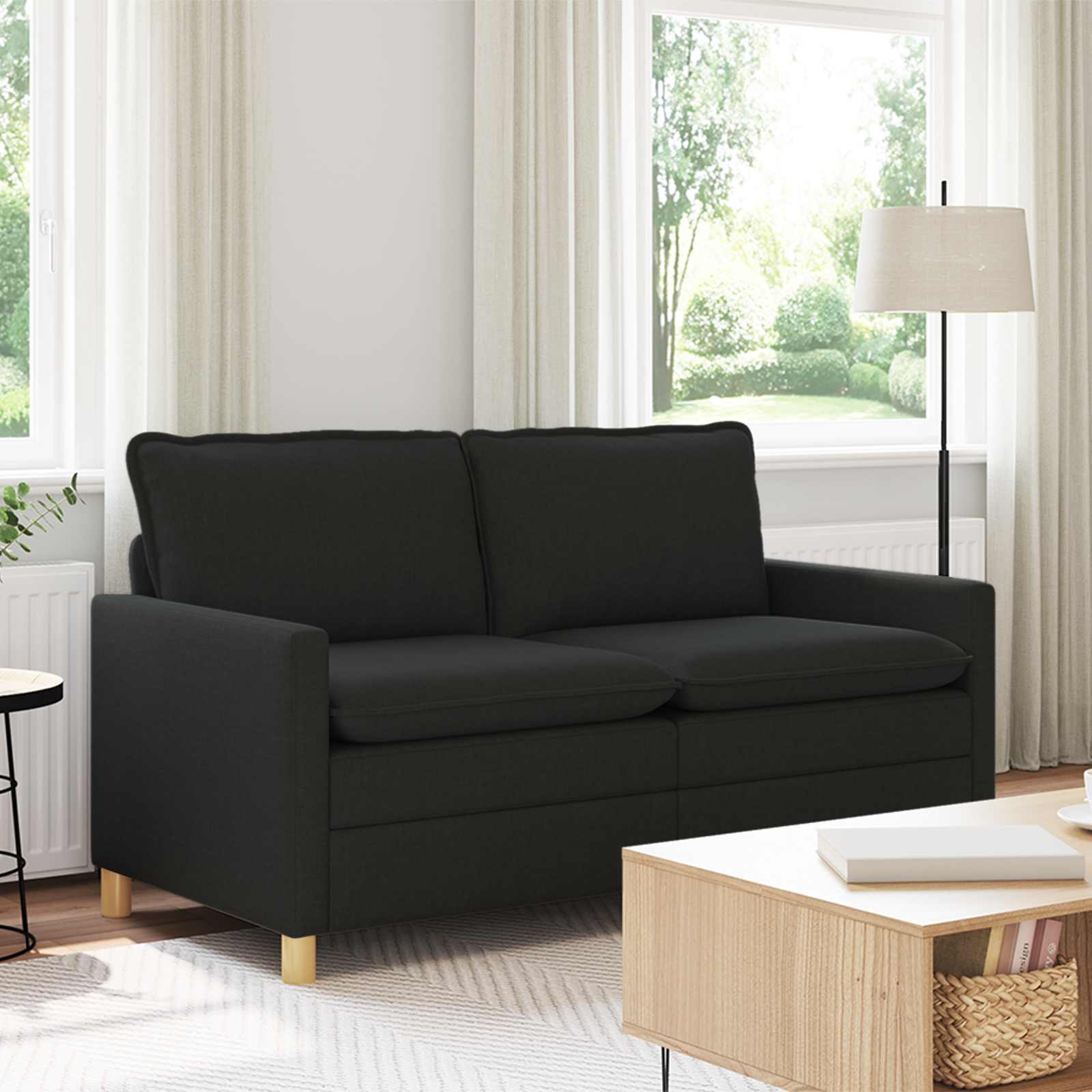 Sofa Schwarz 156 x 81 x 87,5 cm Stoff