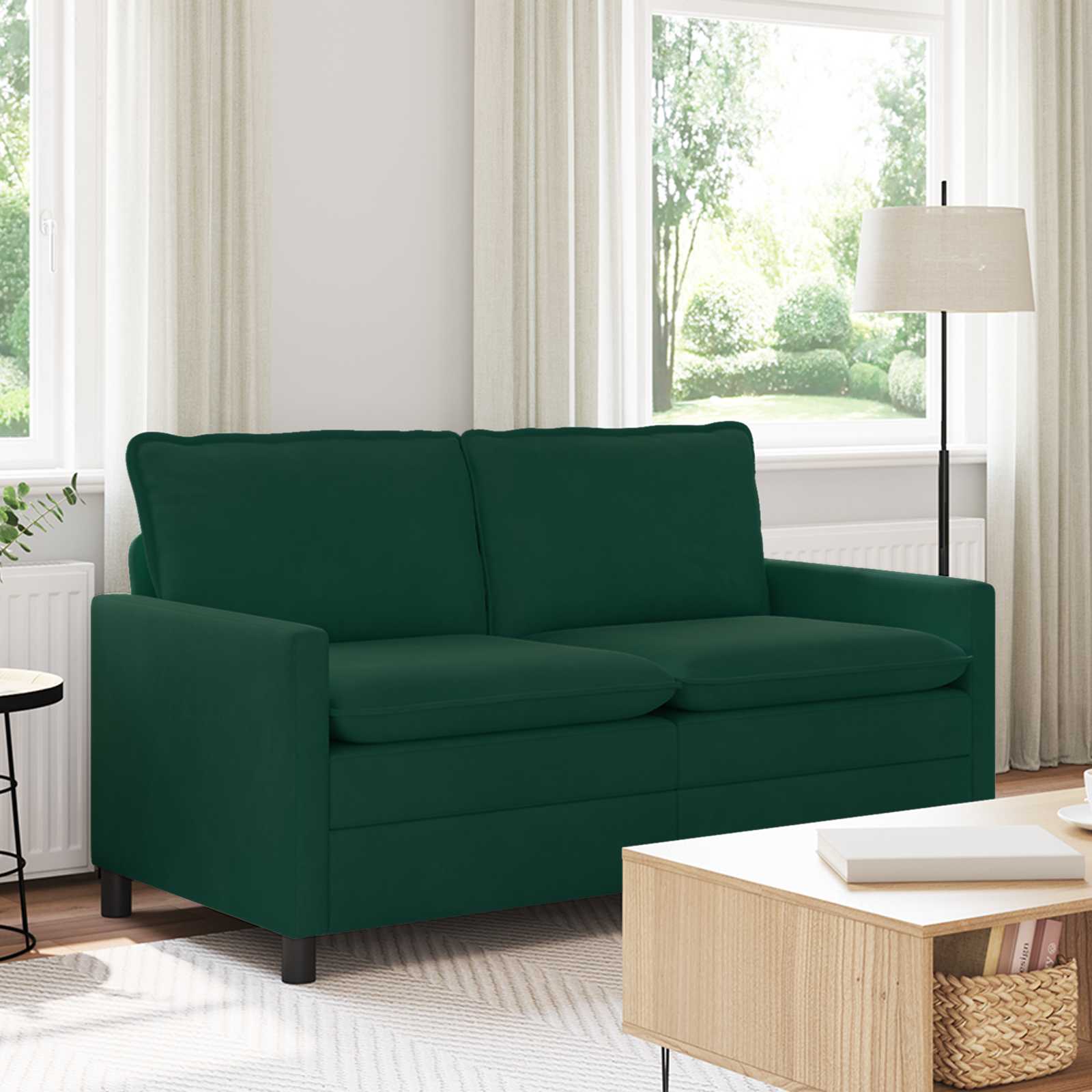 Sofa Dunkelgrün 76 x 81 x 87.5 cm Samt