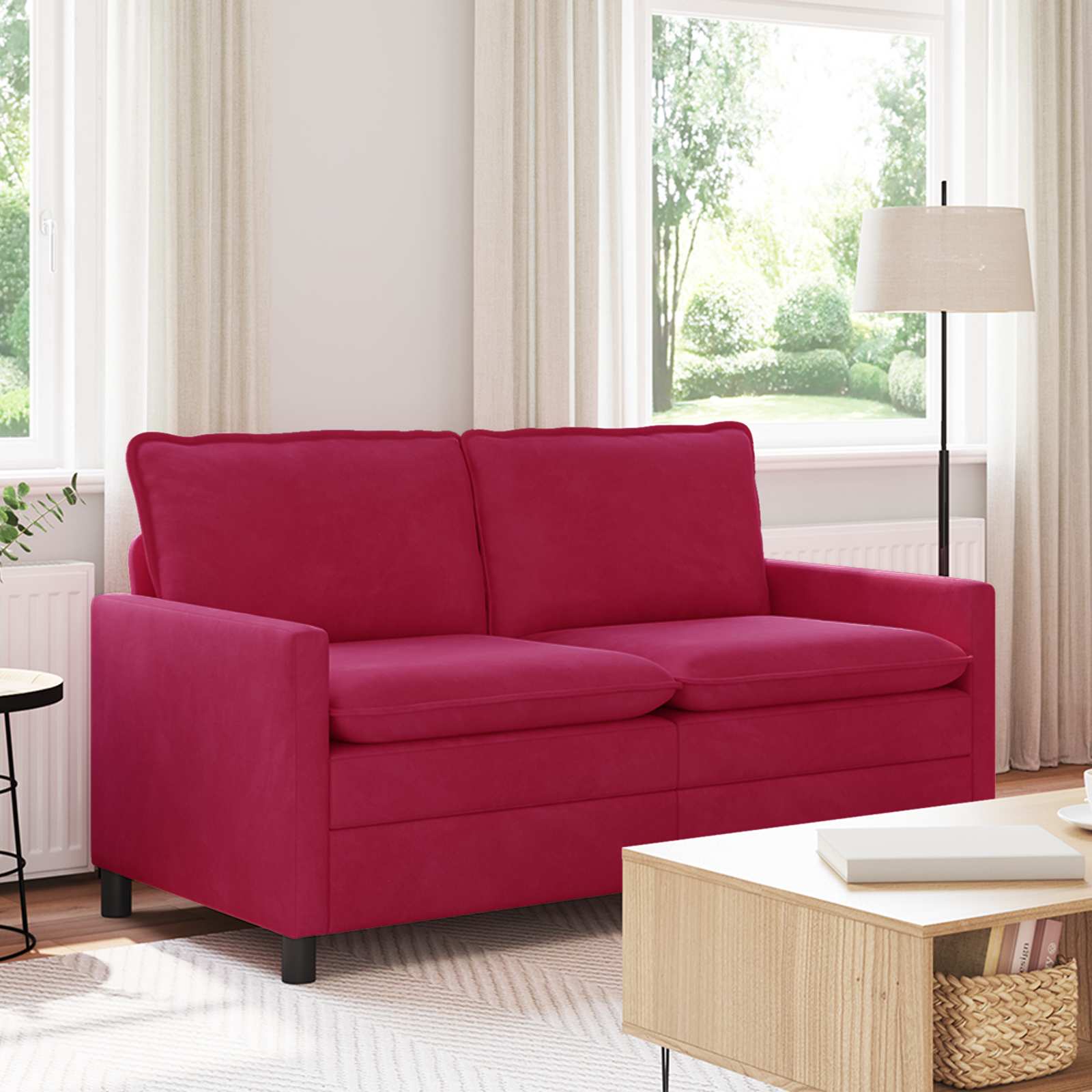 Sofa Weinrot 76 x 81 x 87.5 cm Samt