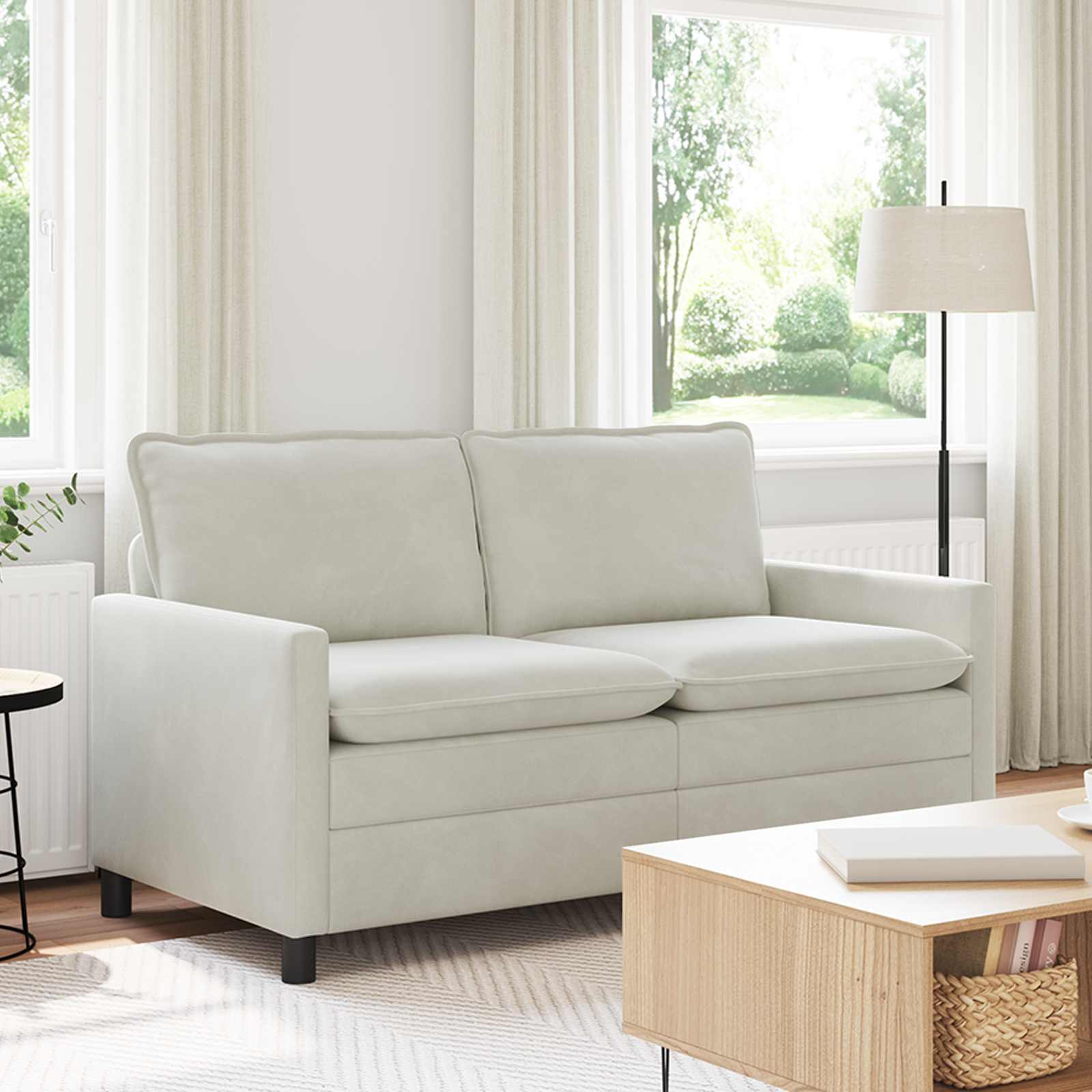 Sofa Creme 76 x 81 x 87.5 cm Samt