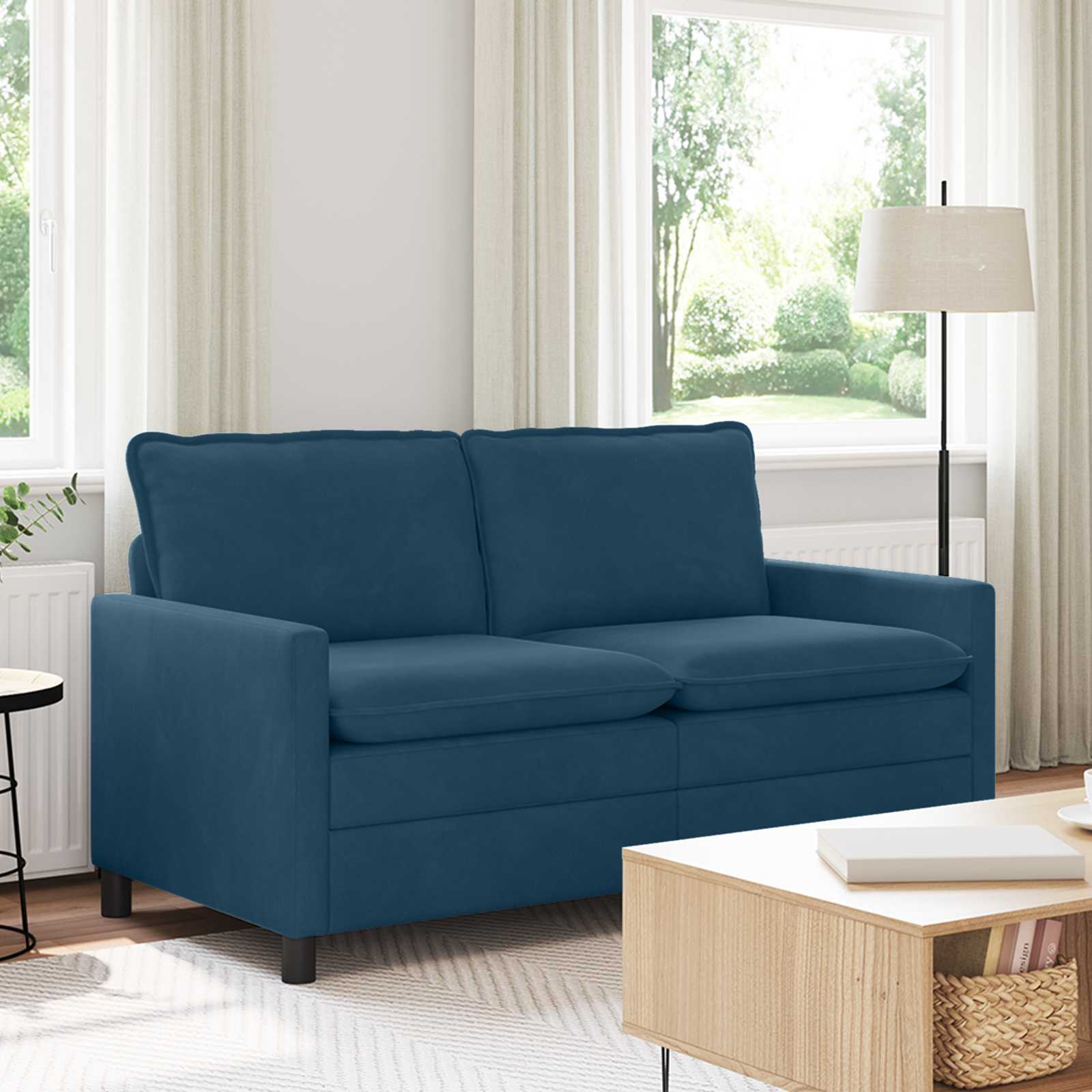 Sofa Blau 76 x 81 x 87.5 cm Samt