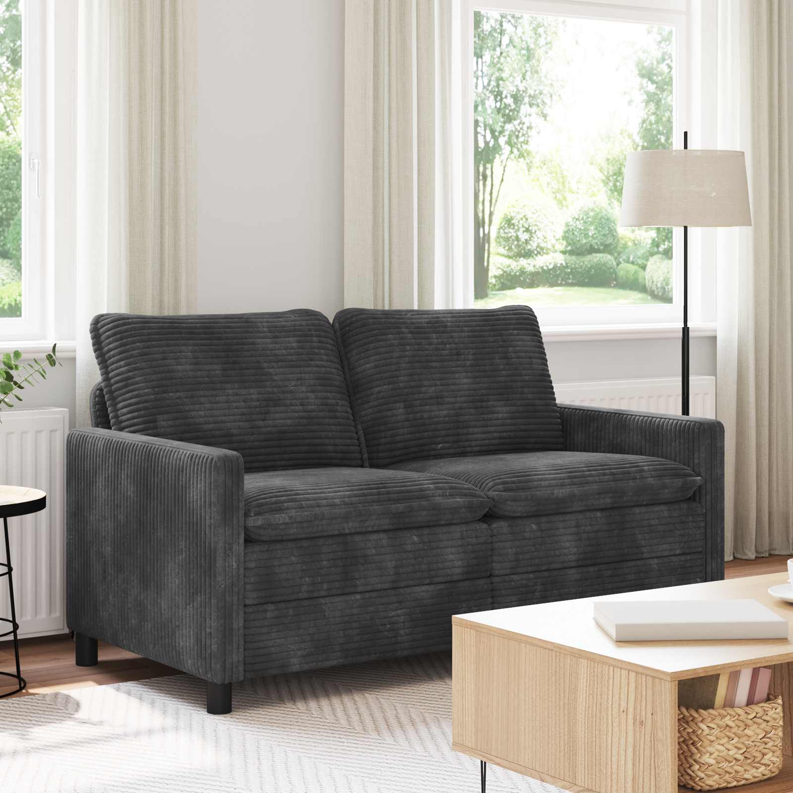Sofa Dunkelgrau 156 x 81 x 87,5 cm Polyester