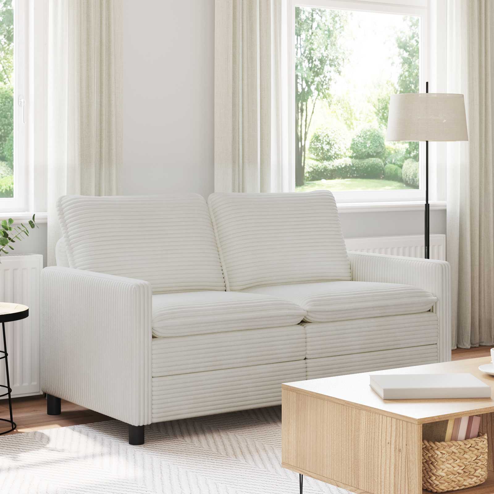 Sofa Creme 156 x 81 x 87,5 cm Polyester