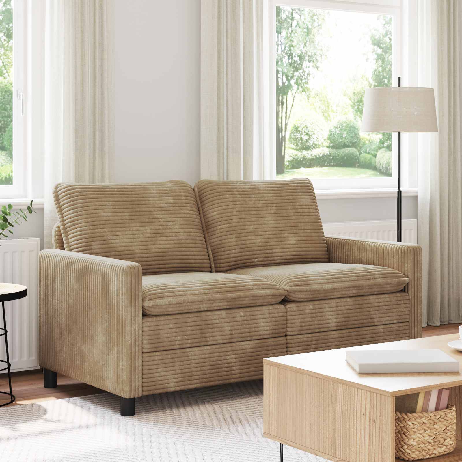 Sofa Taupe 156 x 81 x 87,5 cm Polyester