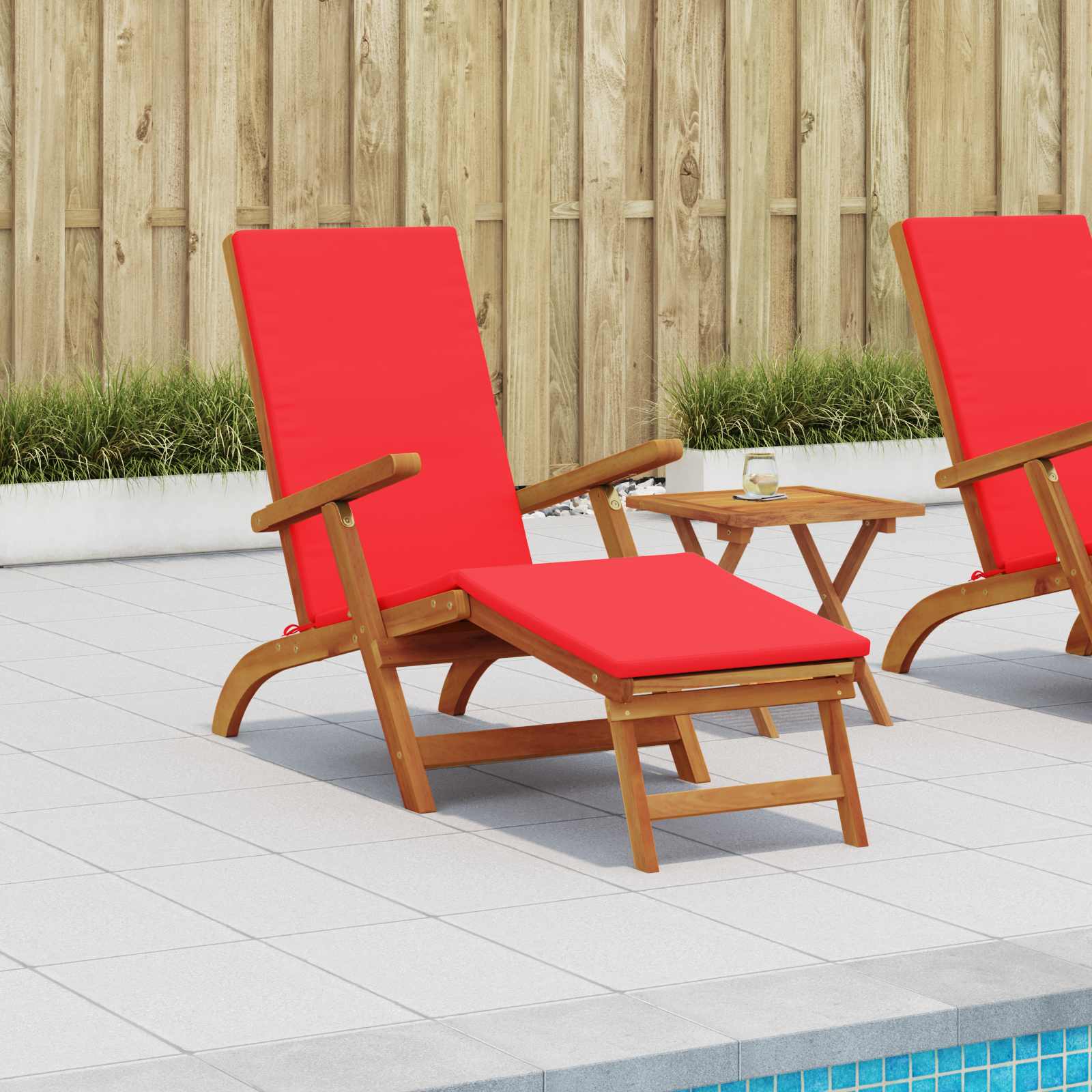 Reclining and Folding Sunlounger 55 x 146 x 91 cm
