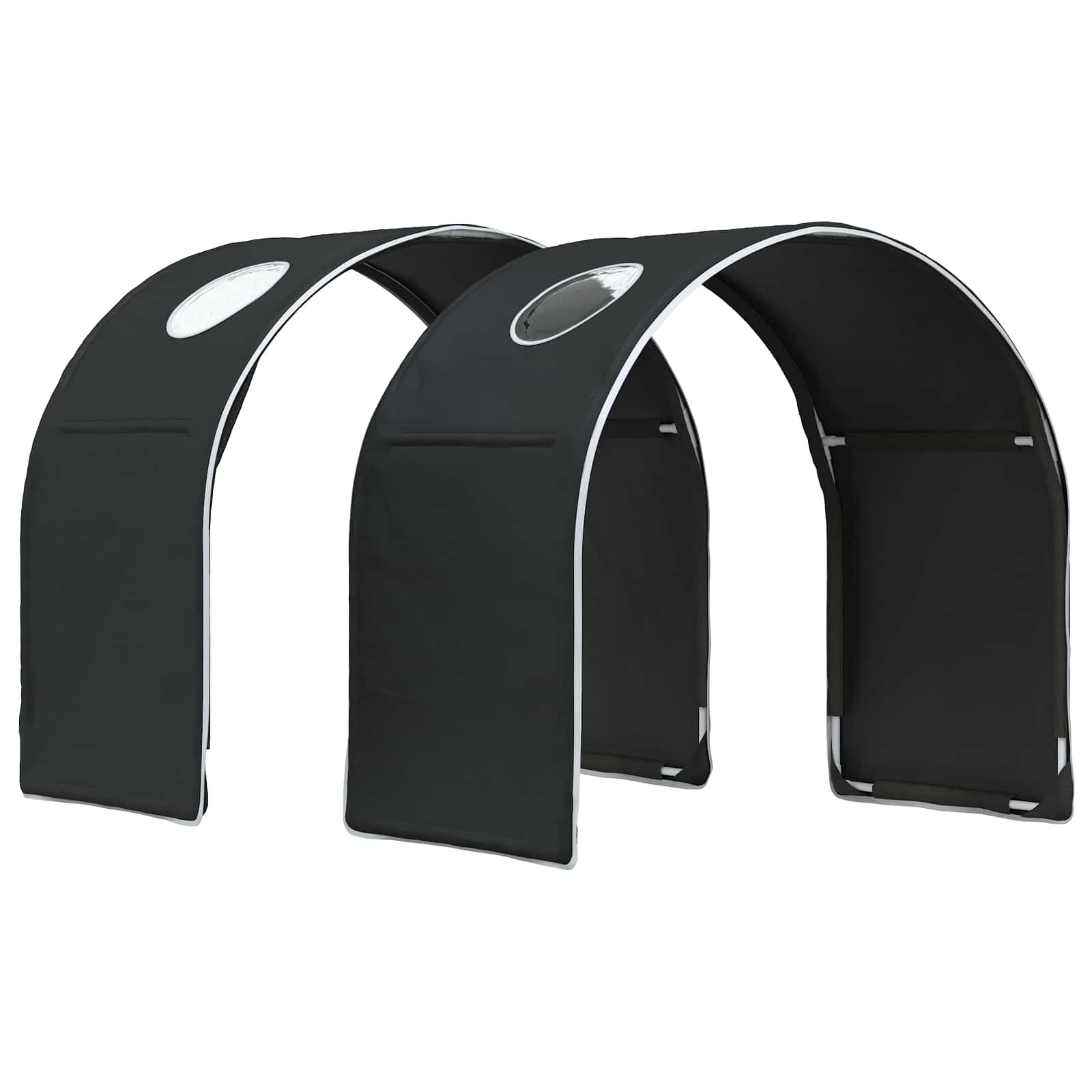 Bett-Tunnel für Kinder-Hochbetten 2 stk. Schwarz Polyester