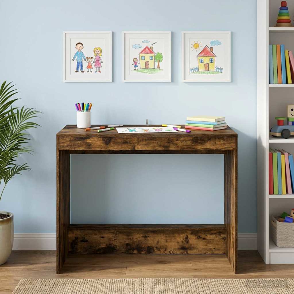 Bett-Schreibtisch Räuchereiche Holzwerkstoff 100 x 45 x 75 cm