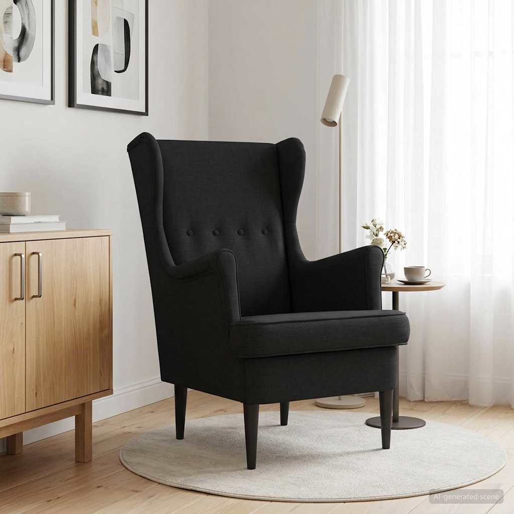 Sessel Schwarz Stoff