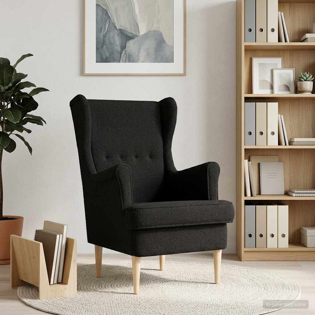 Sessel Schwarz Bouclé
