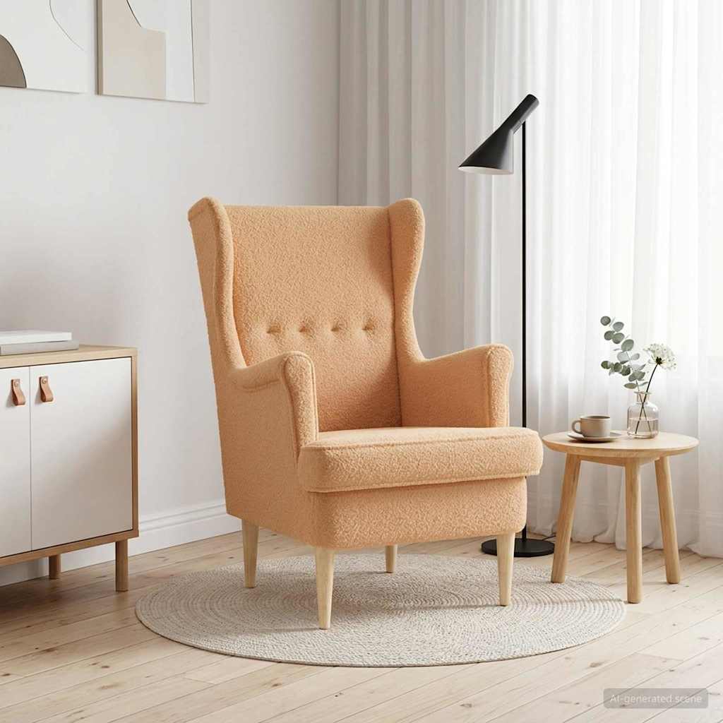 Sessel Beige Bouclé