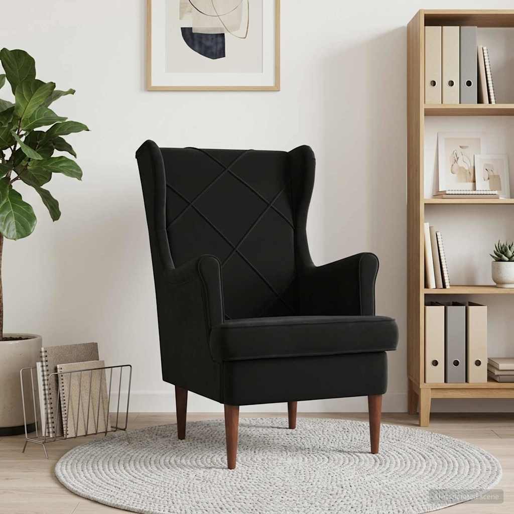 Sessel Schwarz Samt