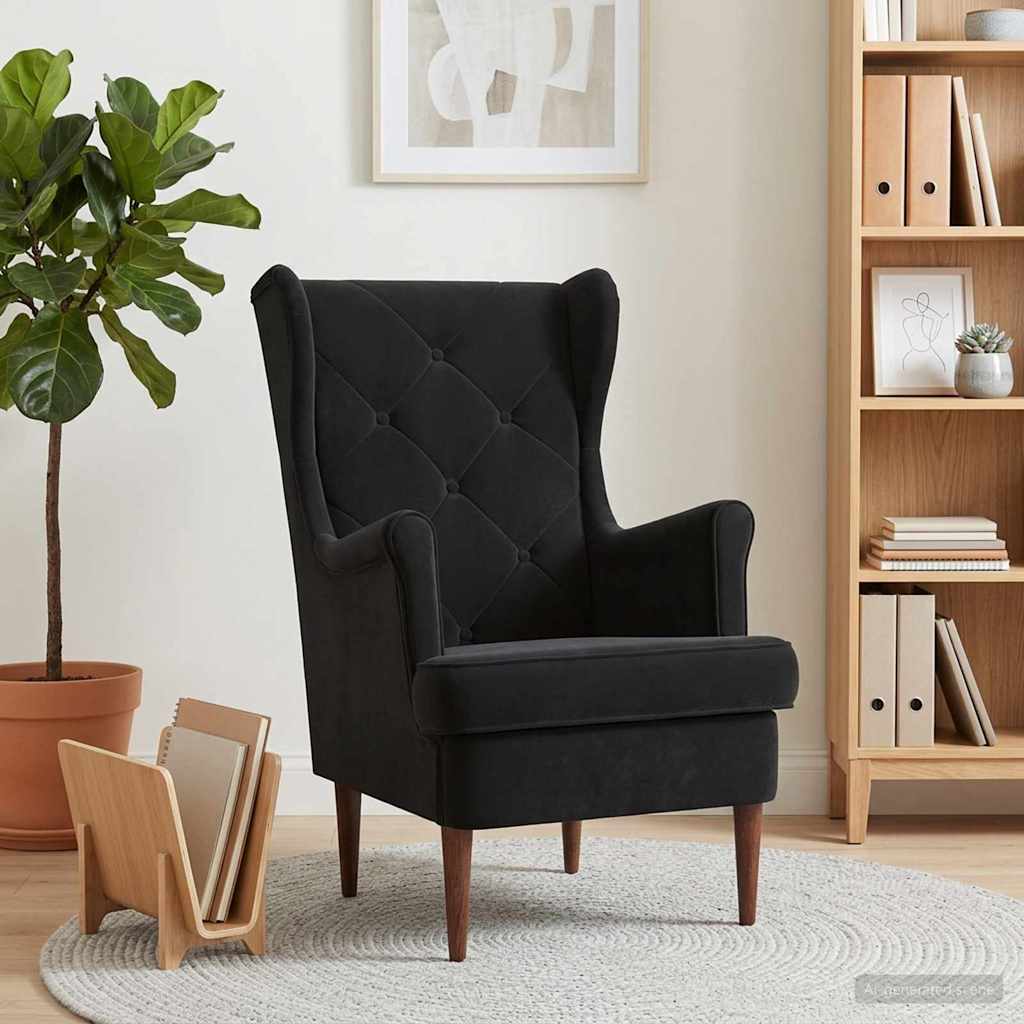 Sessel Schwarz Samt