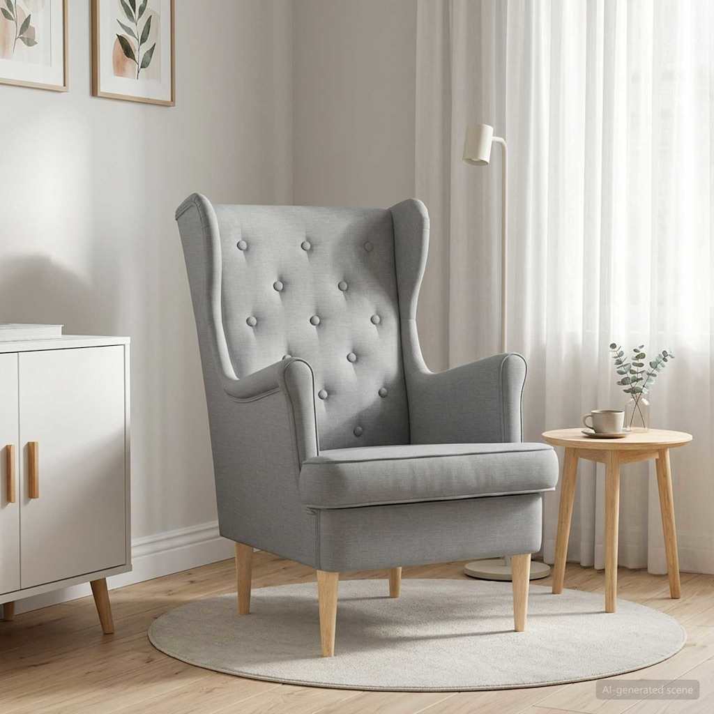 Sessel Hellgrau Stoff