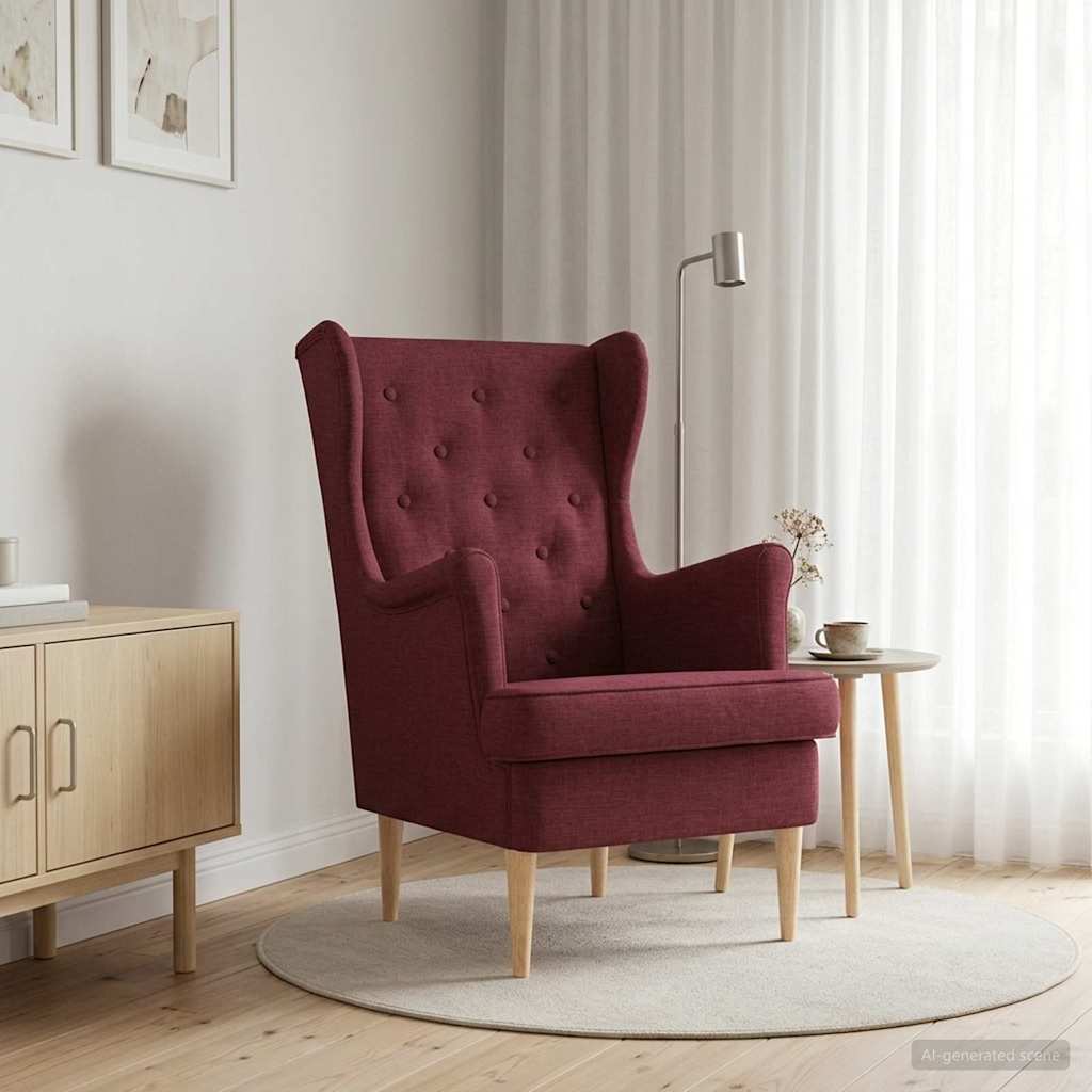 Sessel Weinrot Stoff