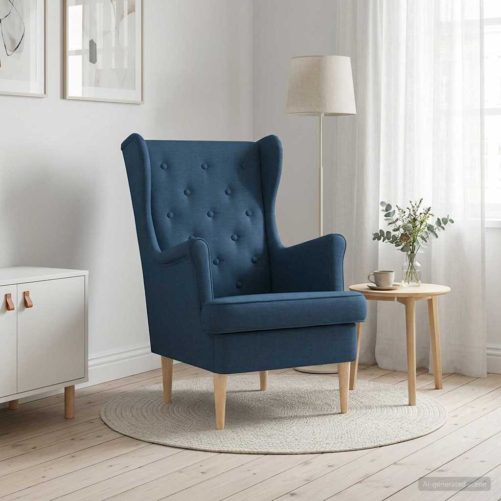 Sessel Blau Stoff