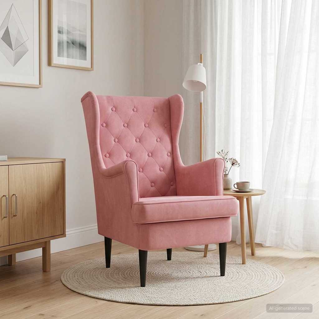 Sessel Rosa Samt