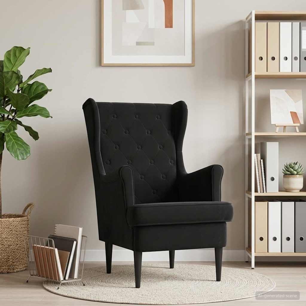 Sessel Schwarz Samt