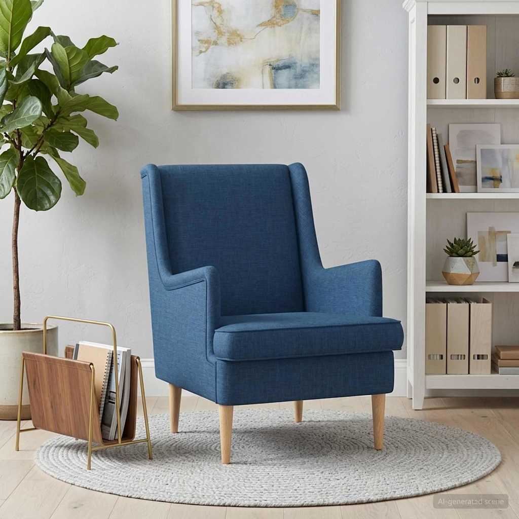 Sessel Blau Stoff