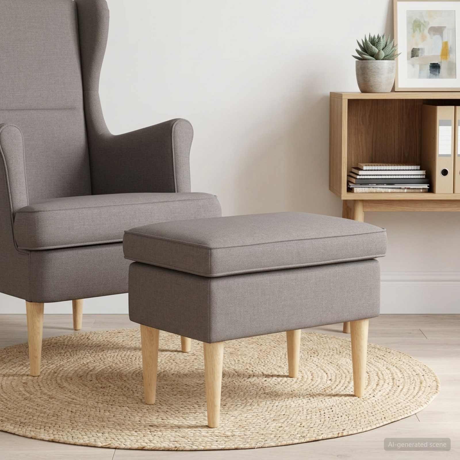 Hocker Taupe 55 x 35 x 41 cm