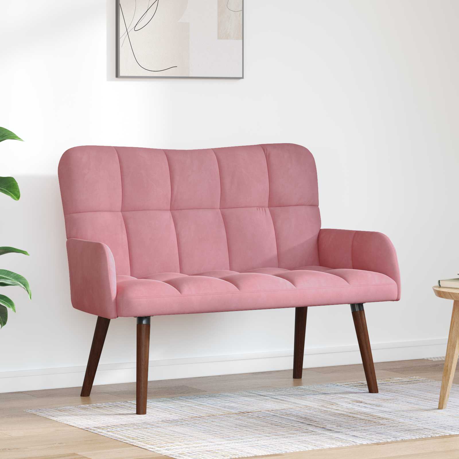 2-Sitzer Sofa Rosa 115 x 61 x 87 cm Samt