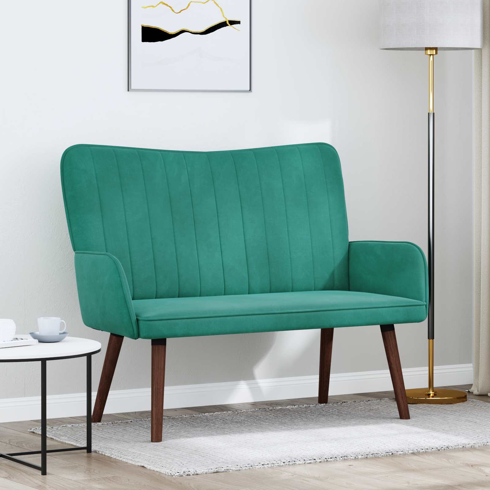 2-Sitzer Sofa Türkis 115 x 61 x 87 cm Samt