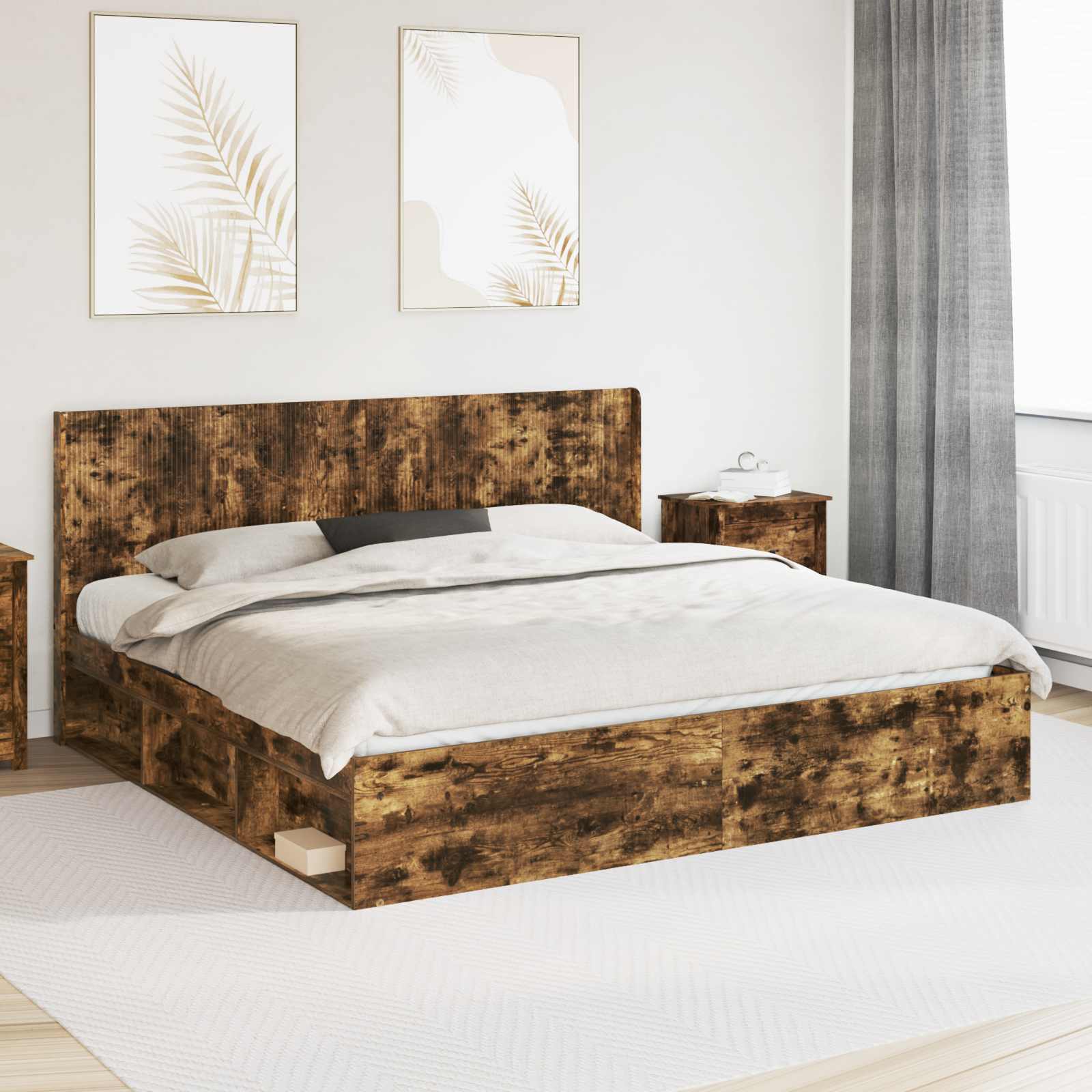 Kopfteil Räuchereiche Holzwerkstoff
