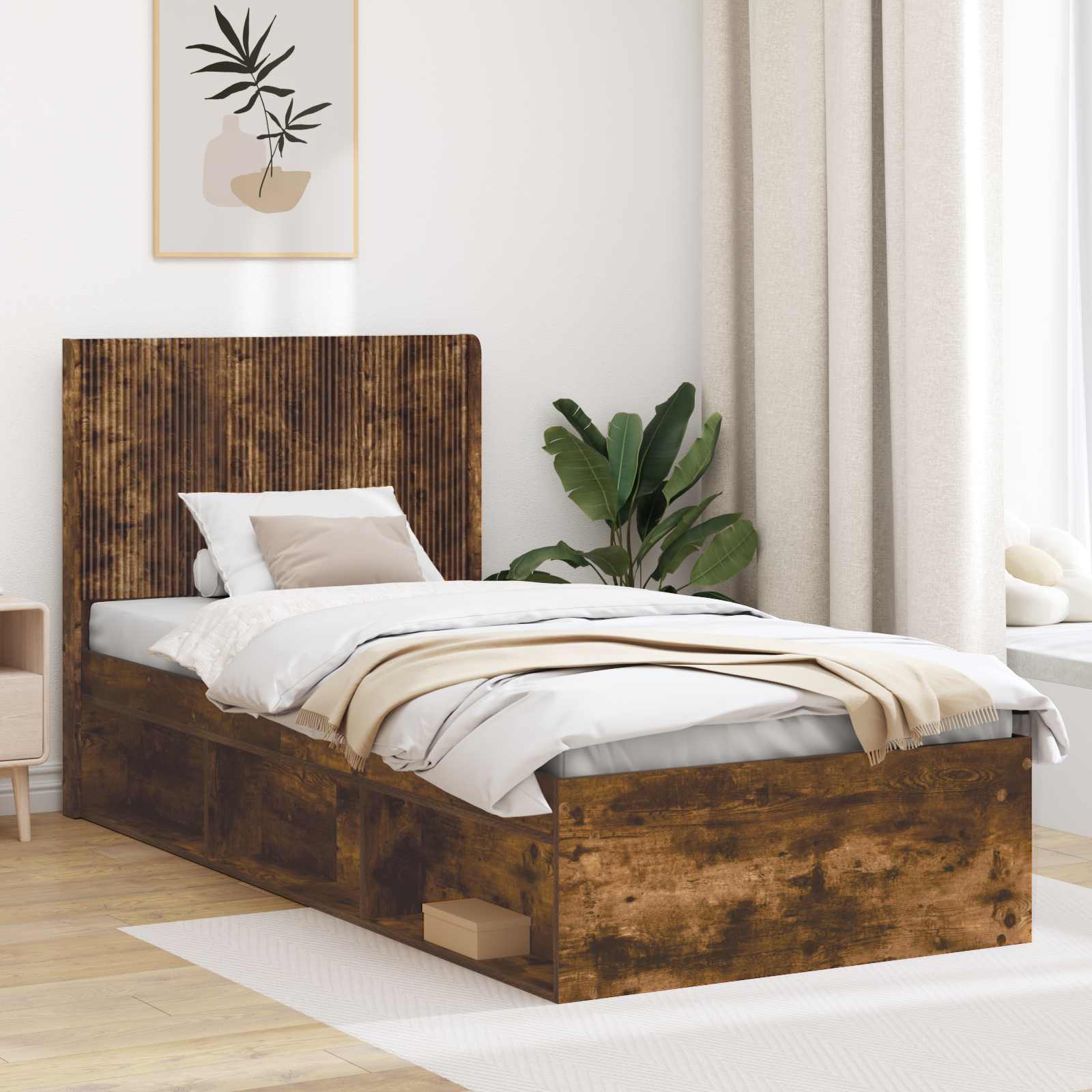 Kopfteil Räuchereiche Holzwerkstoff