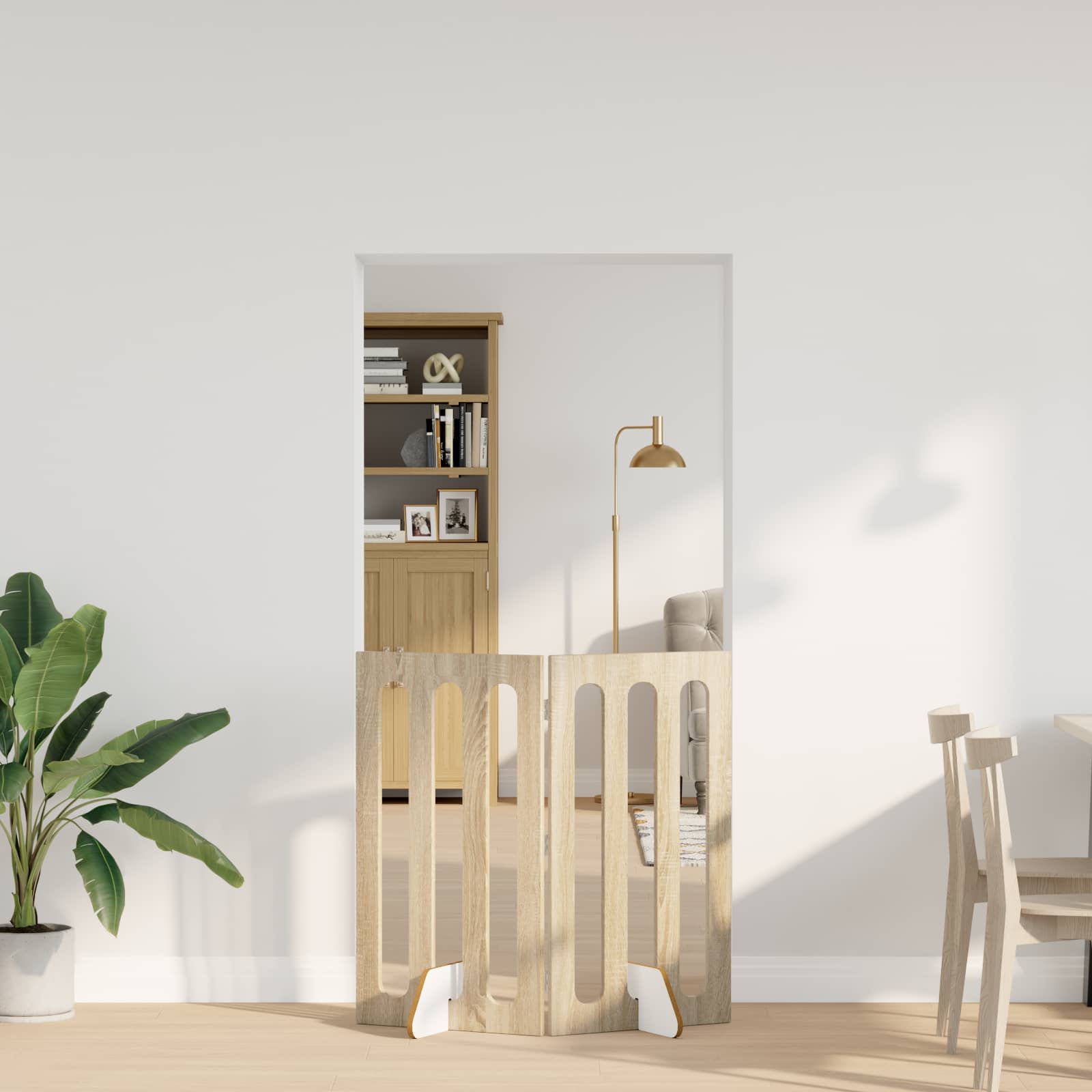 Faltbarer Haustierzaun 2 stk. Sonoma-Eiche 100,5 x 38 x 90 cm