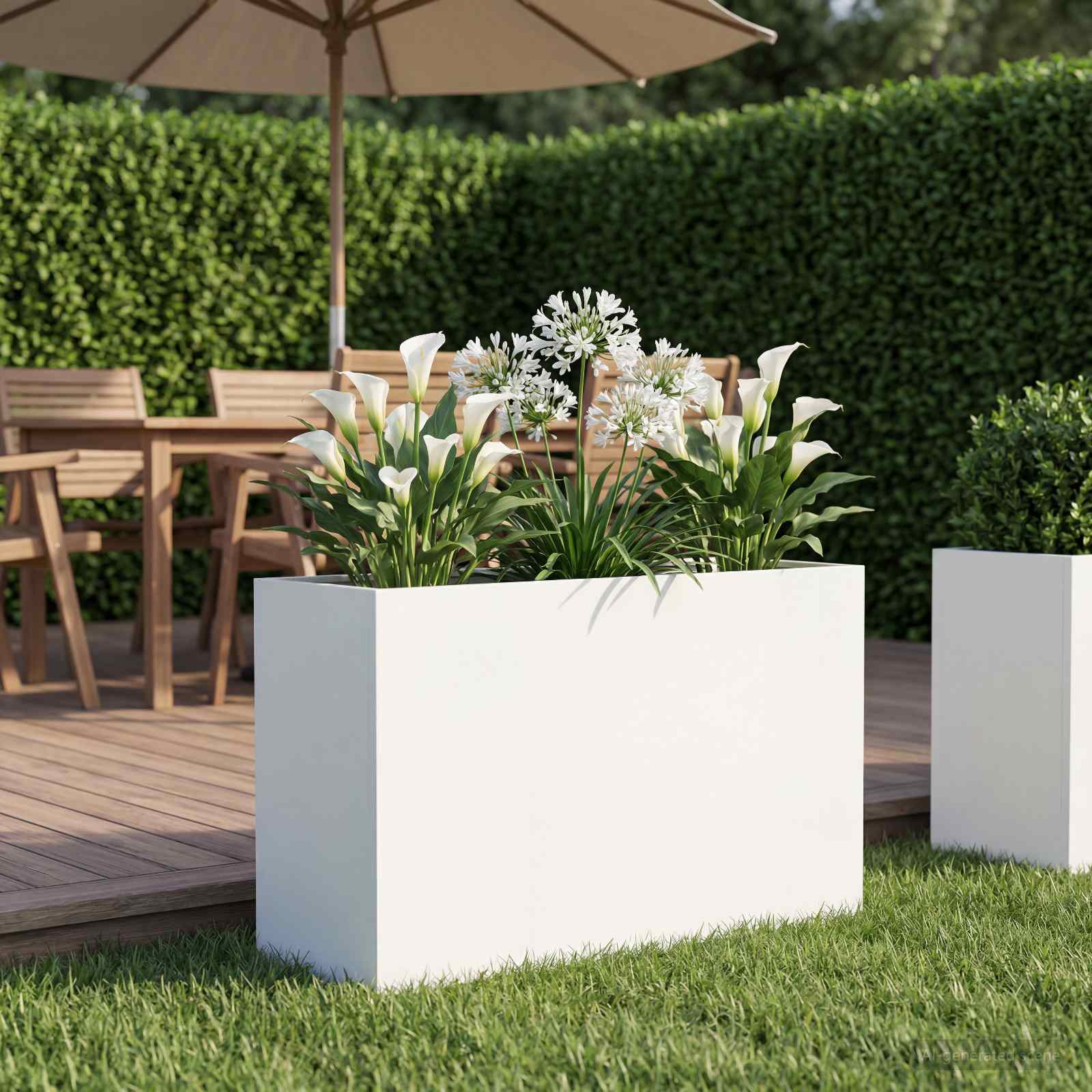 Garten-Pflanzgefäß Weiß 80 x 30 x 50 cm Kaltgewalzter Stahl